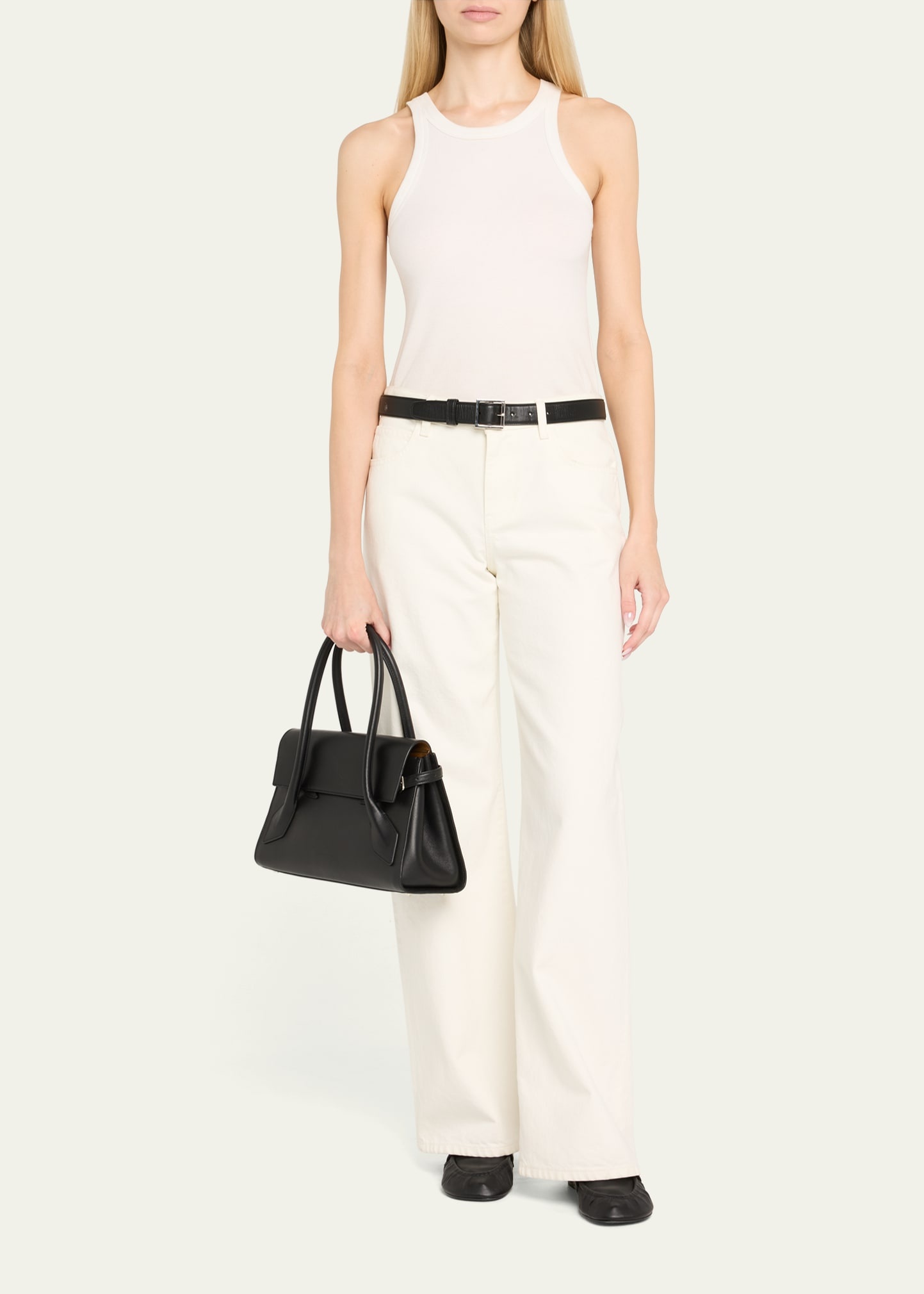 Tate Small Calfskin Top-Handle Bag - 6