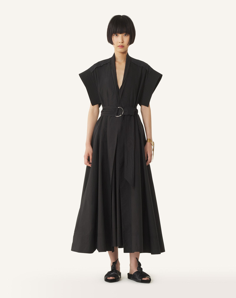Lanvin BLACK FLARED DRESS IN COTTON POPLIN outlook