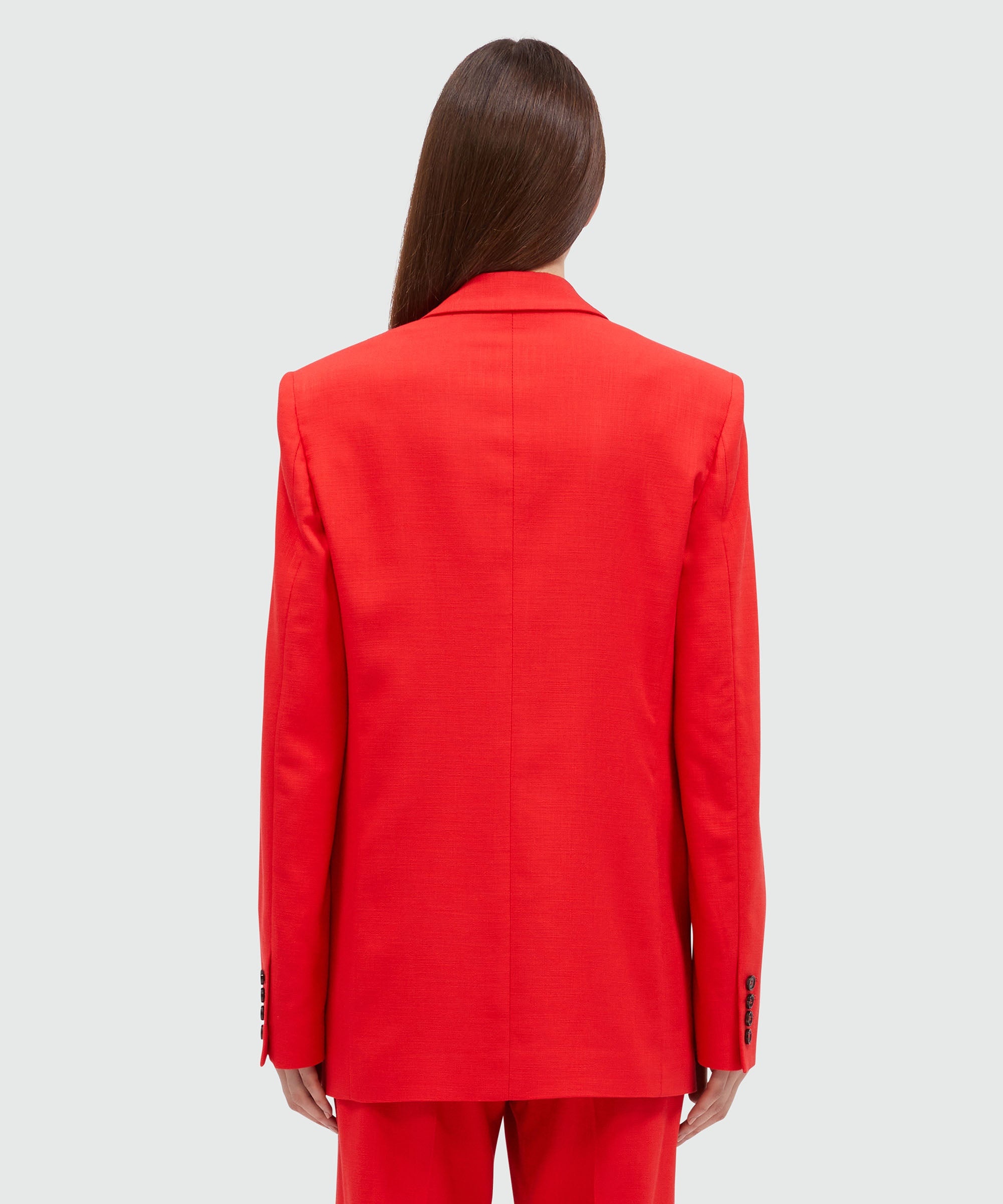 Single-breasted jacket in red flamed canvas MSGM Tailoring - 3