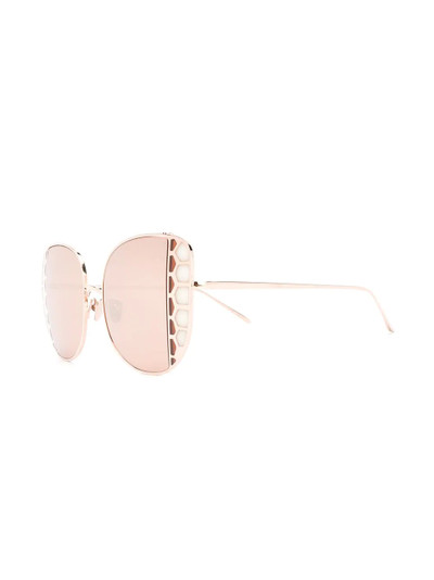 LINDA FARROW Amelia oversized-frame sunglasses outlook