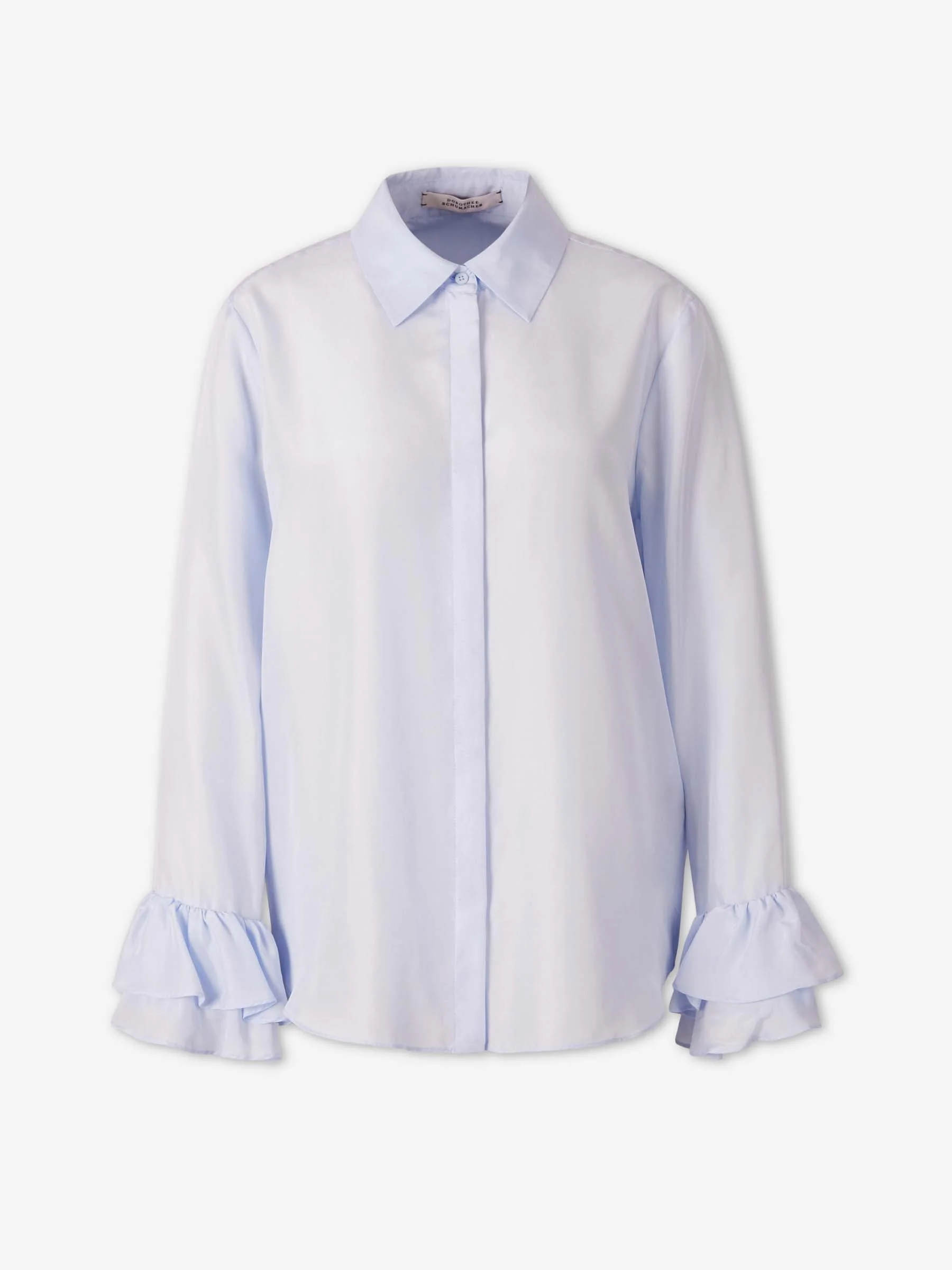 PLAIN SILK SHIRT - 1