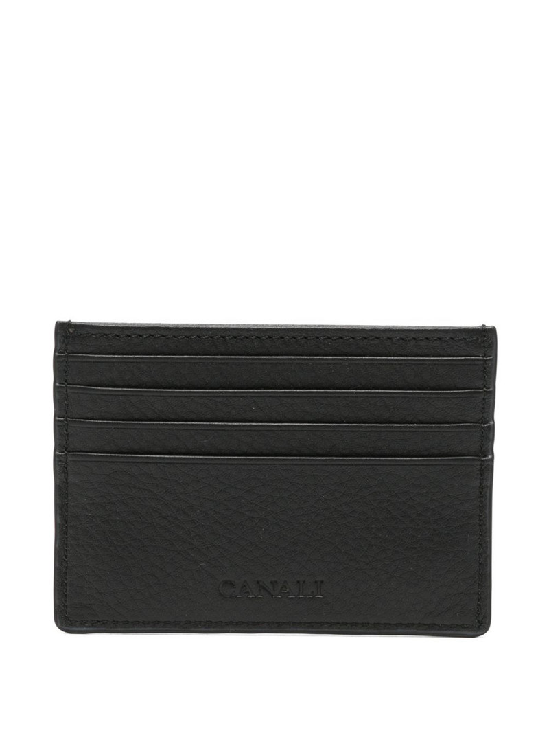 logo leather cardholder 1