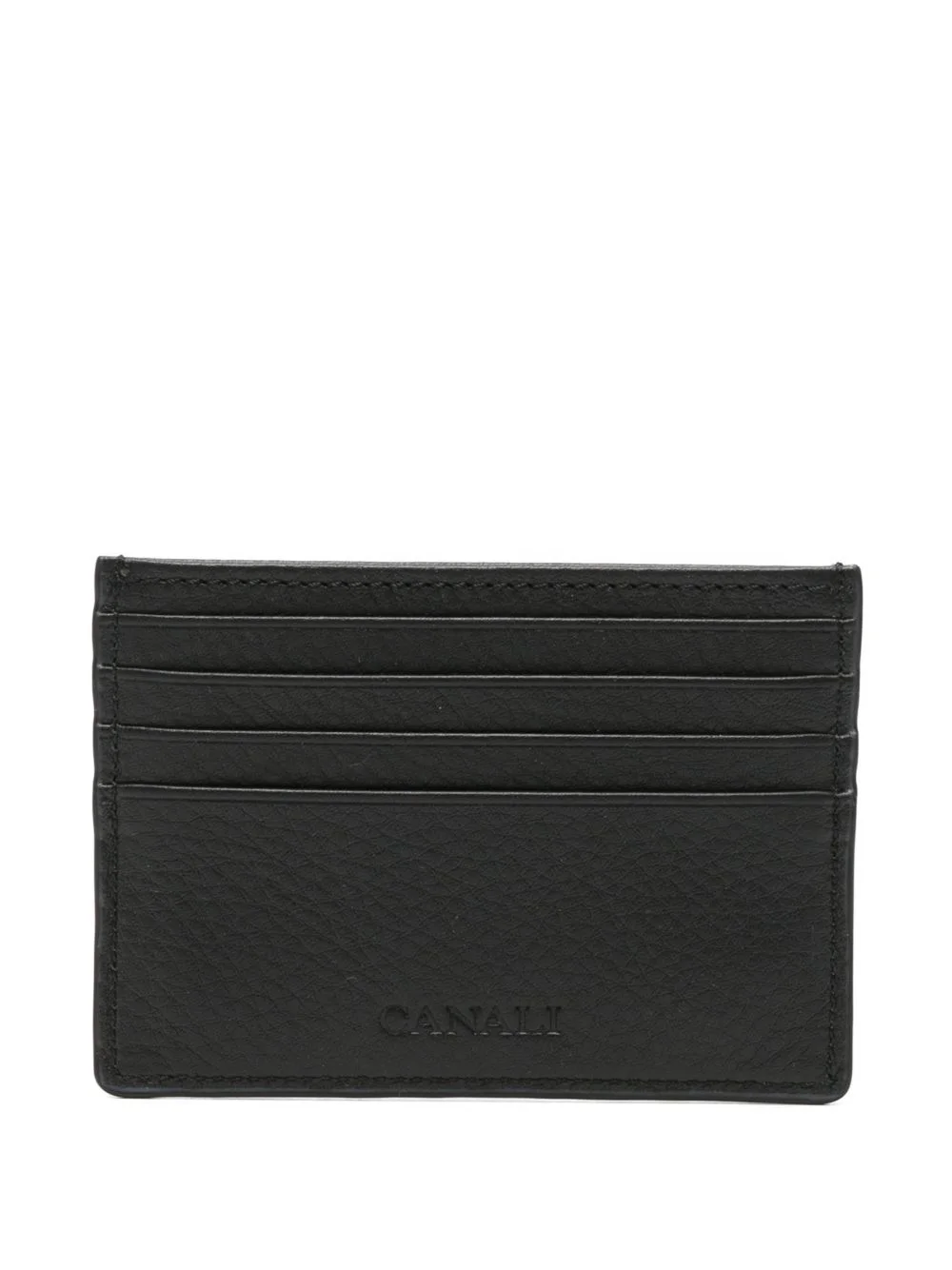 logo leather cardholder - 1