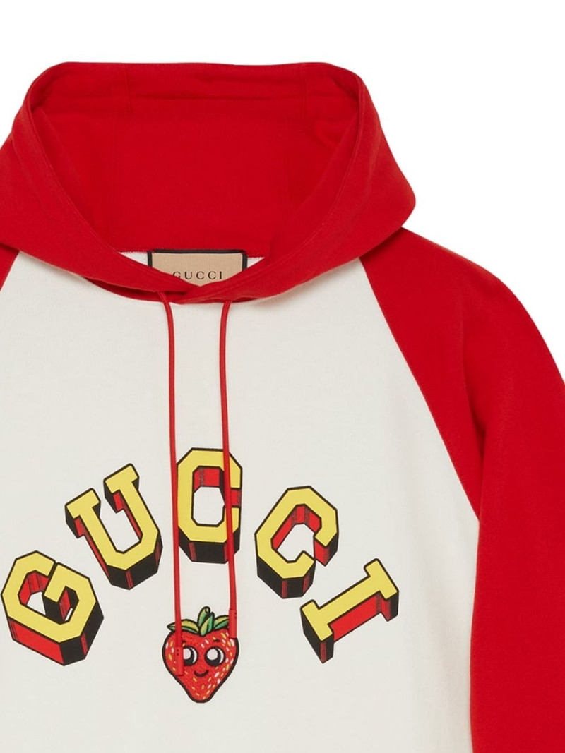 logo-print cotton hoodie 3