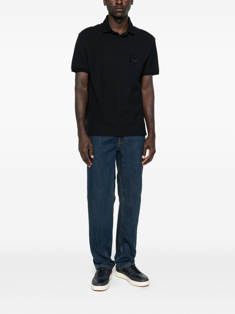 EMPORIO ARMANI logo-patch polo shirt outlook