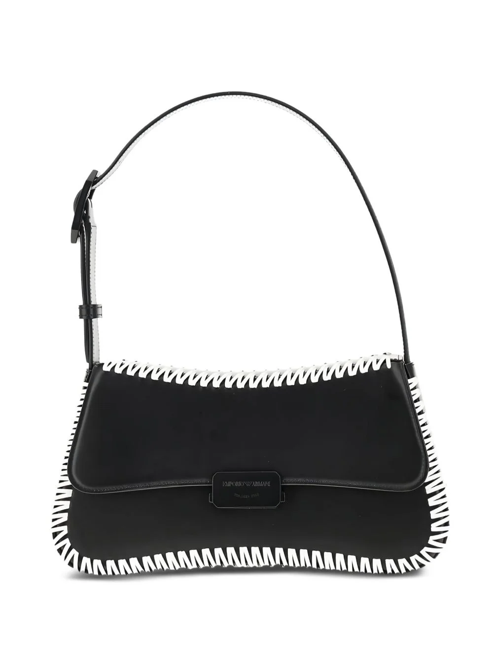 stitched detail shoulder bag - 1