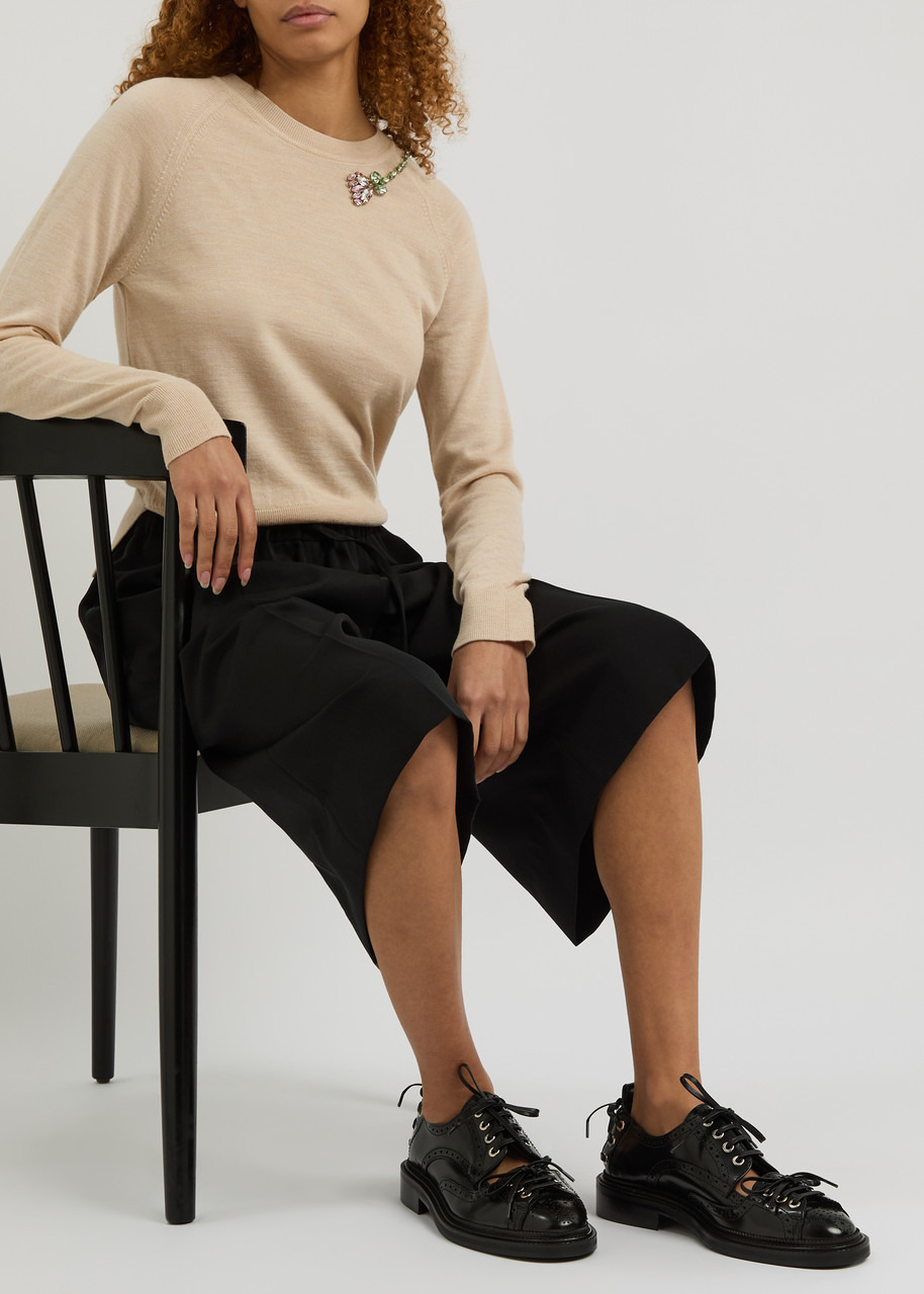 Simone Rocha Lace-up Glossed Leather Brogues - 5