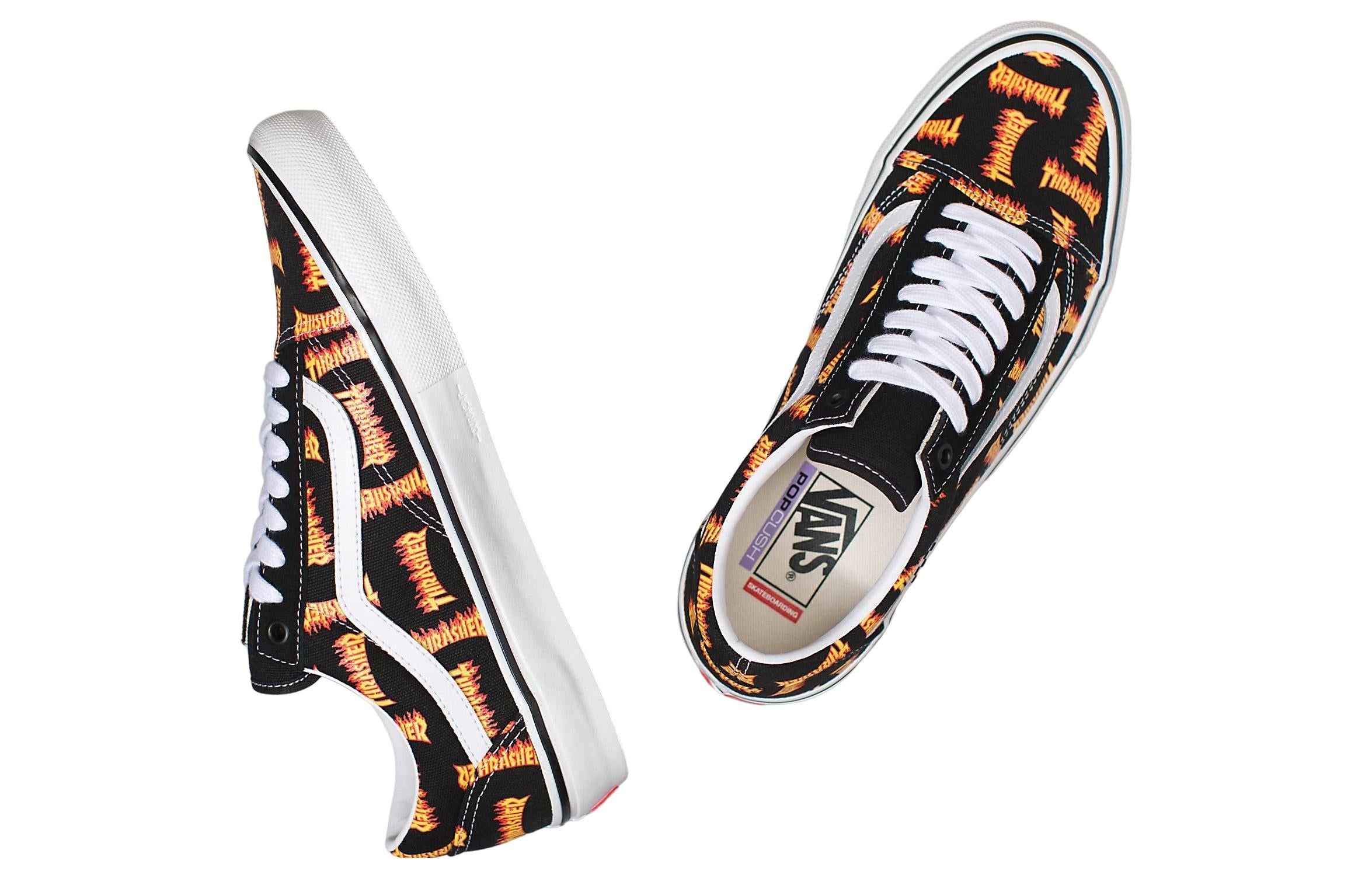 Vans Thrasher x Skate Old Skool 'Allover Thrasher Flame Logo' VN0005W0BML - 4