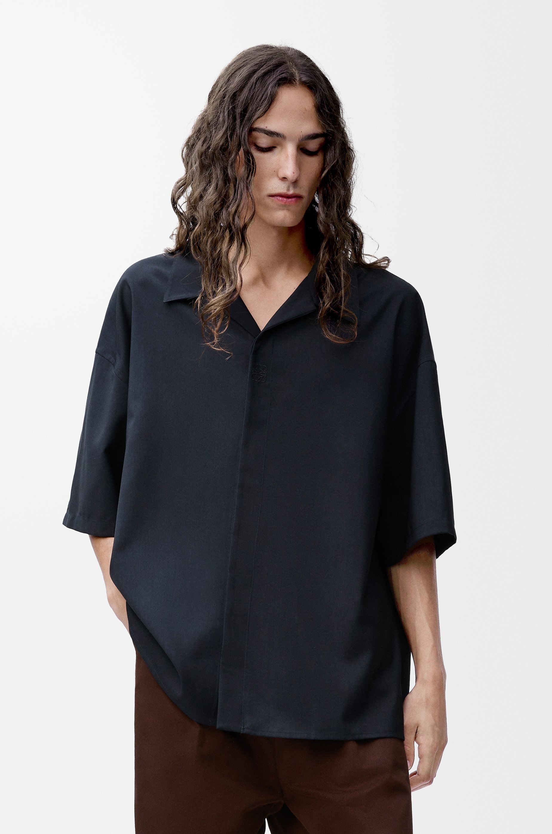 Short sleeve shirt in wool - 2