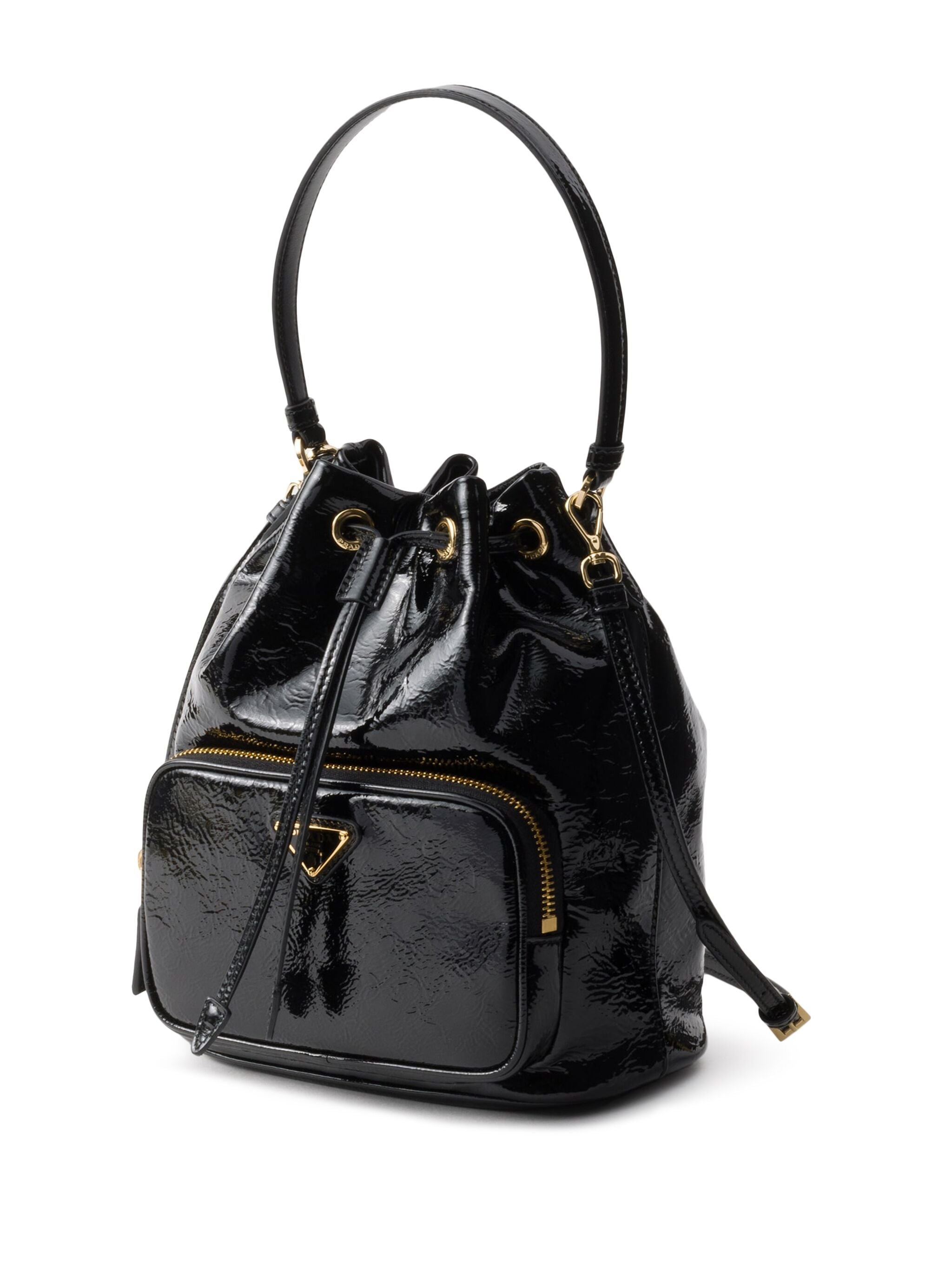 Duet Patent Leather Bucket Bag - 4