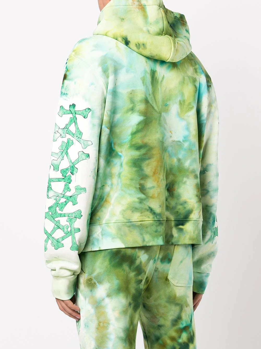 tie-dye logo-print cotton hoodie - 4