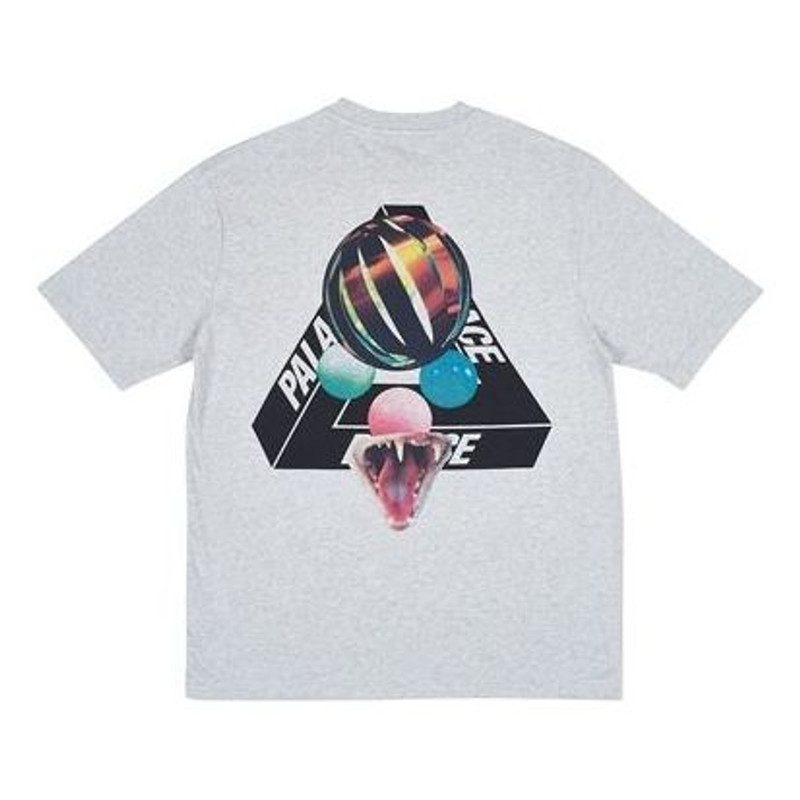 PALACE Sans Ferg T-Shirt Grey Marl Glasses Back Logo Short Sleeve Unisex Gray P18SS064 - 1