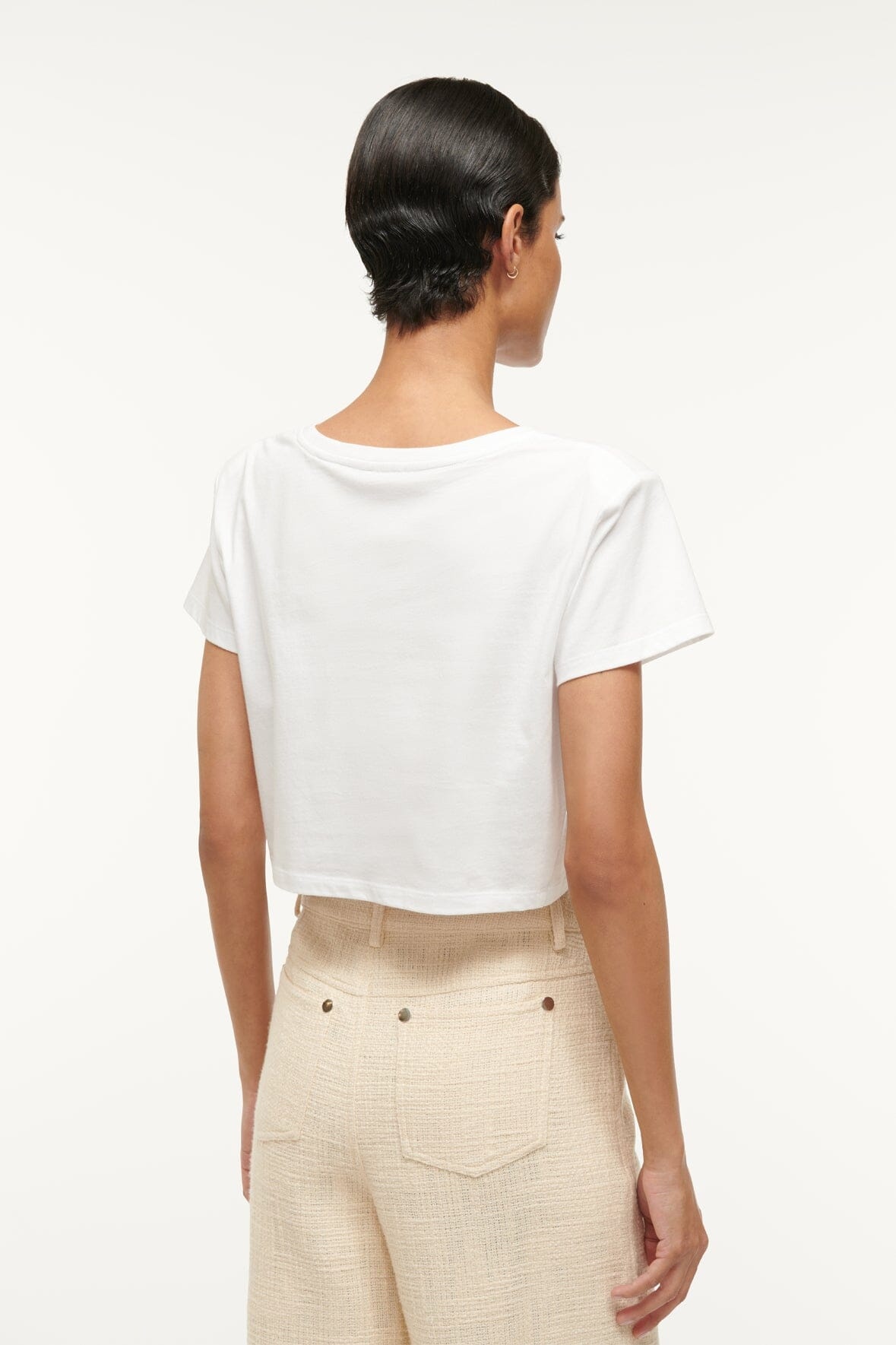 STAUD DEAN T-SHIRT WHITE - 5
