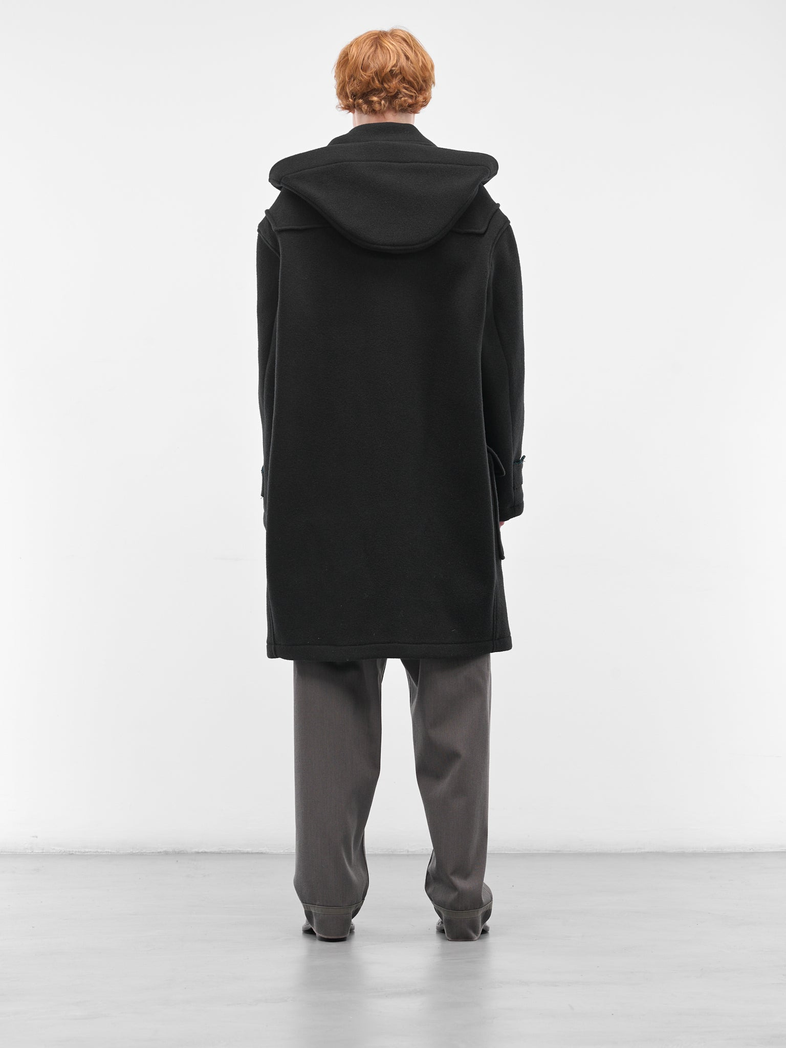 Navy Reversible Wool Duffle Coat - 3