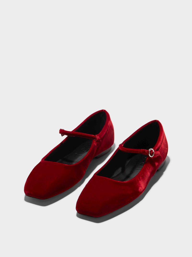 Aeyde Uma Velvet Mary-Jane Flats outlook