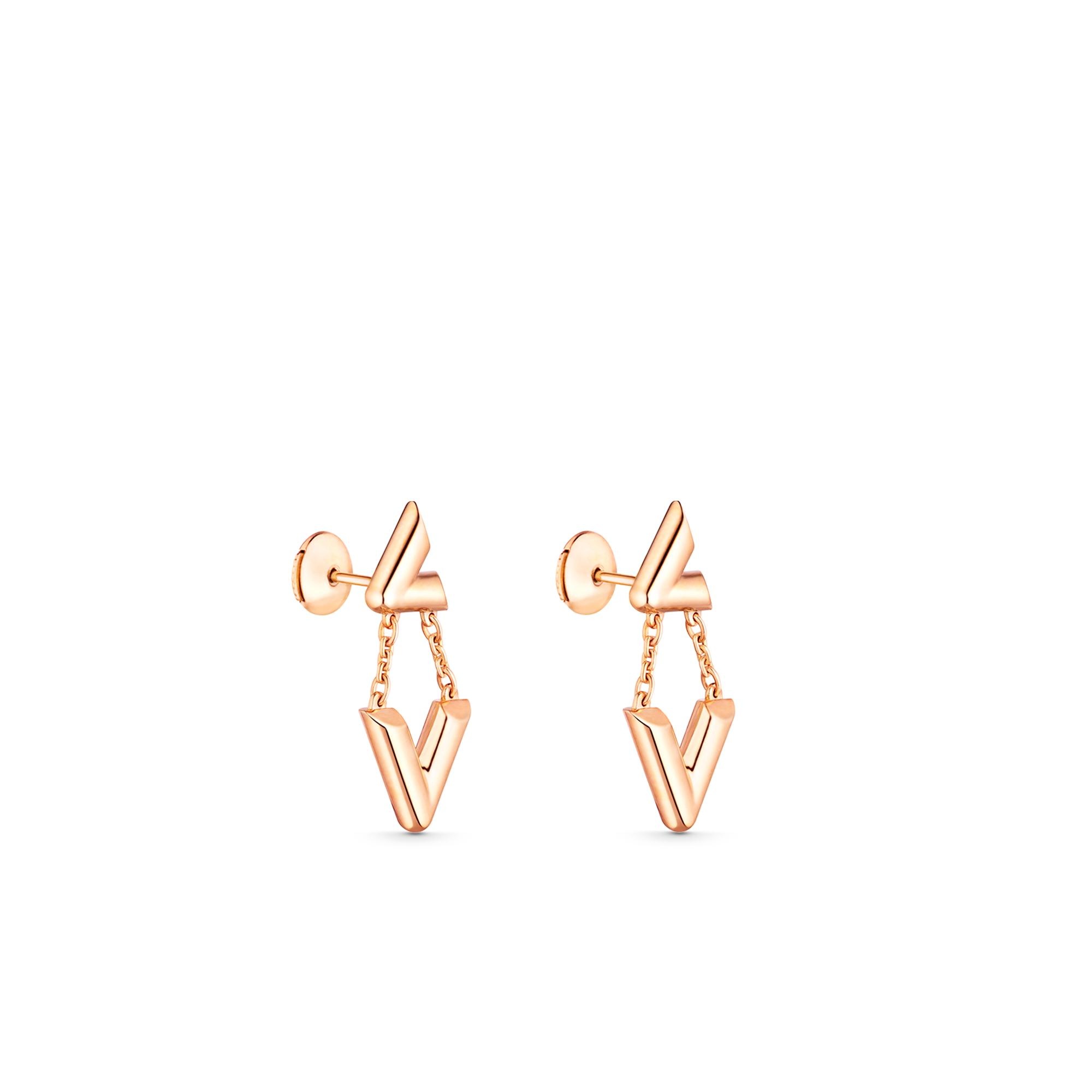 LV Volt Upside Down Earrings, Pink Gold - 3