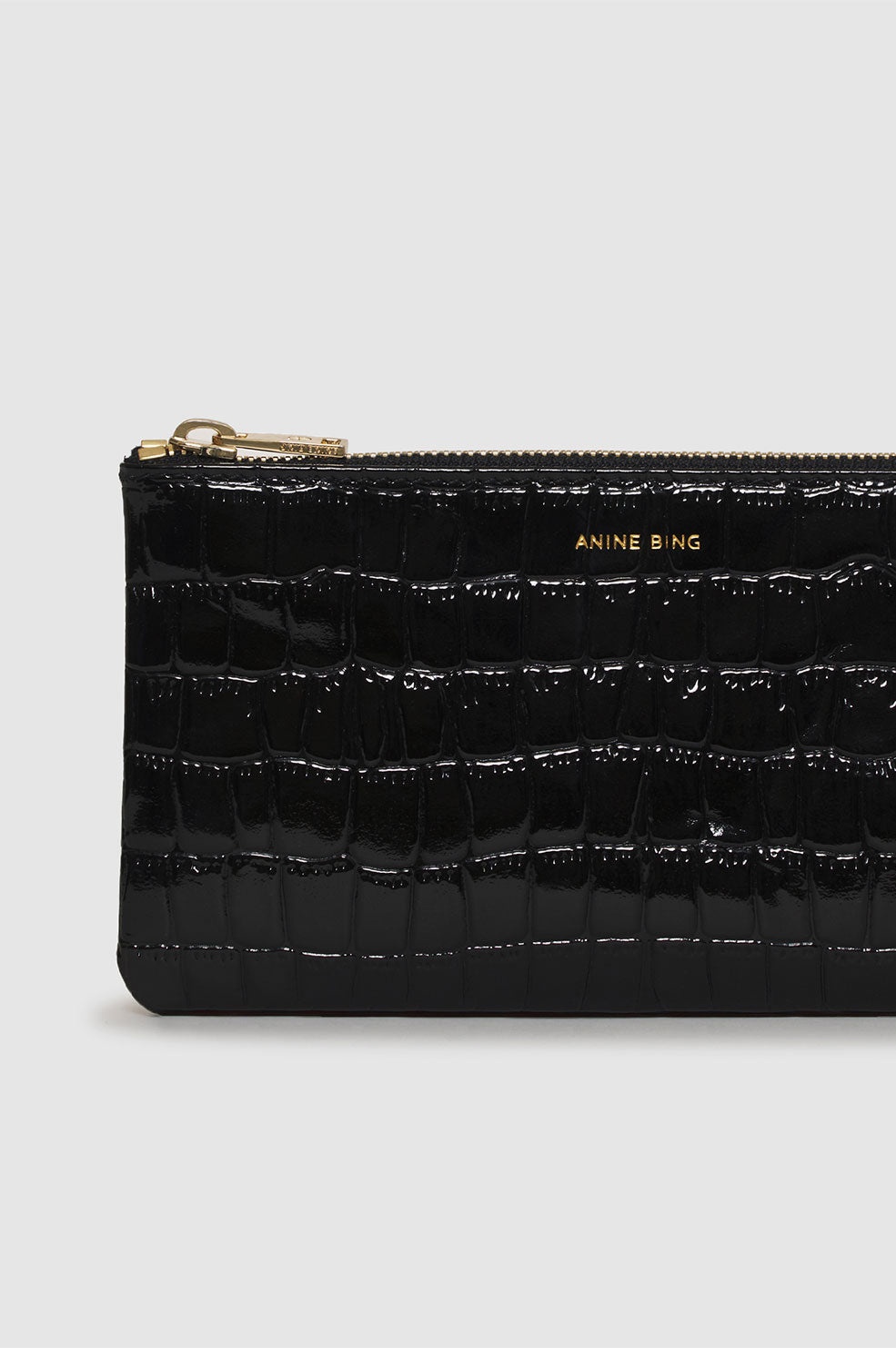 Elly Pouch - Black Embossed - 3