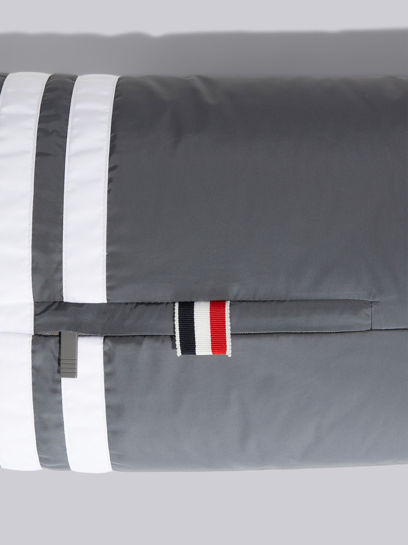 Thom Browne Medium Grey Down Filled Poly Twill 4-bar Football Muff outlook