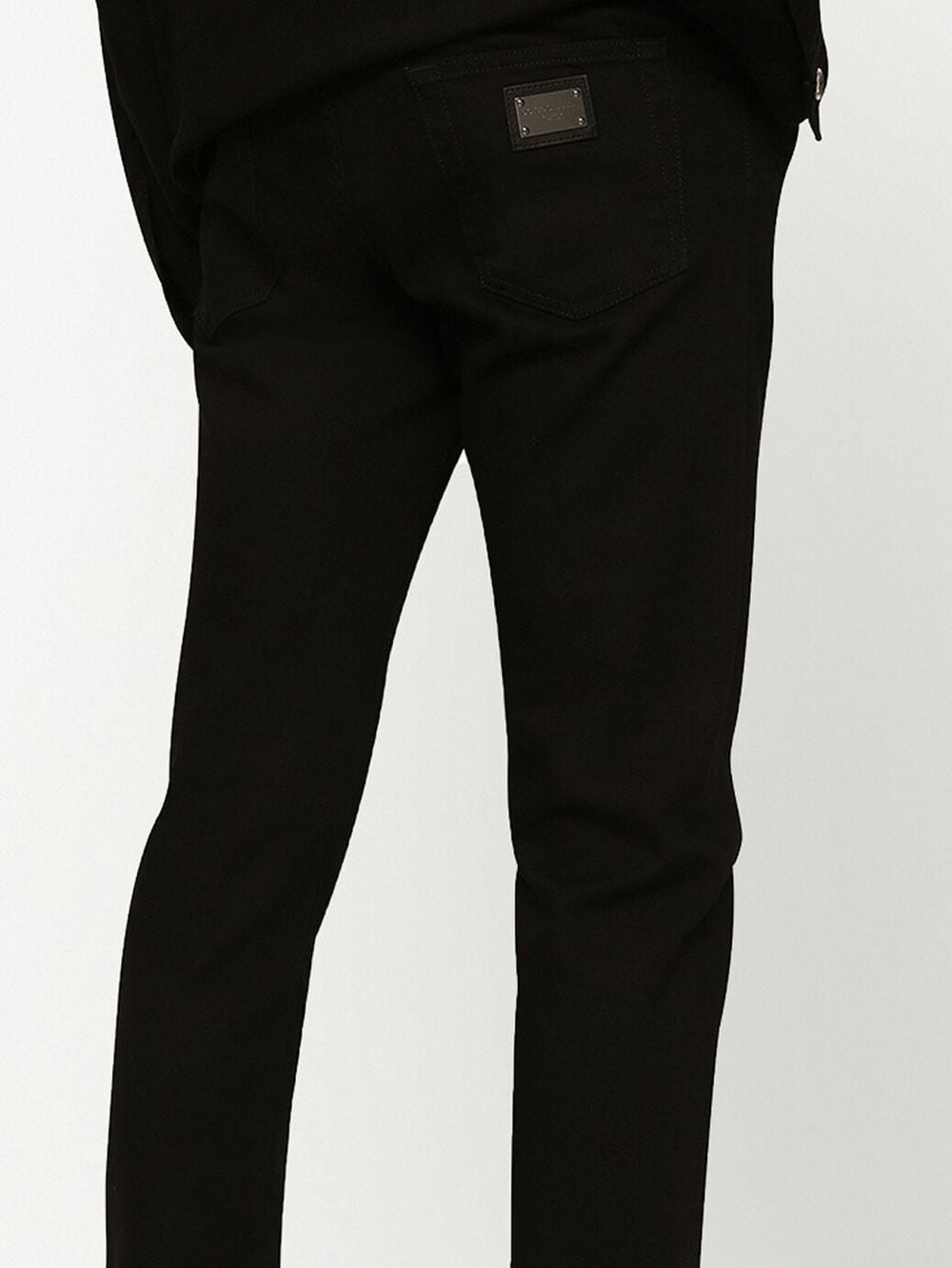 logo plaque slim-fit jeans - 5