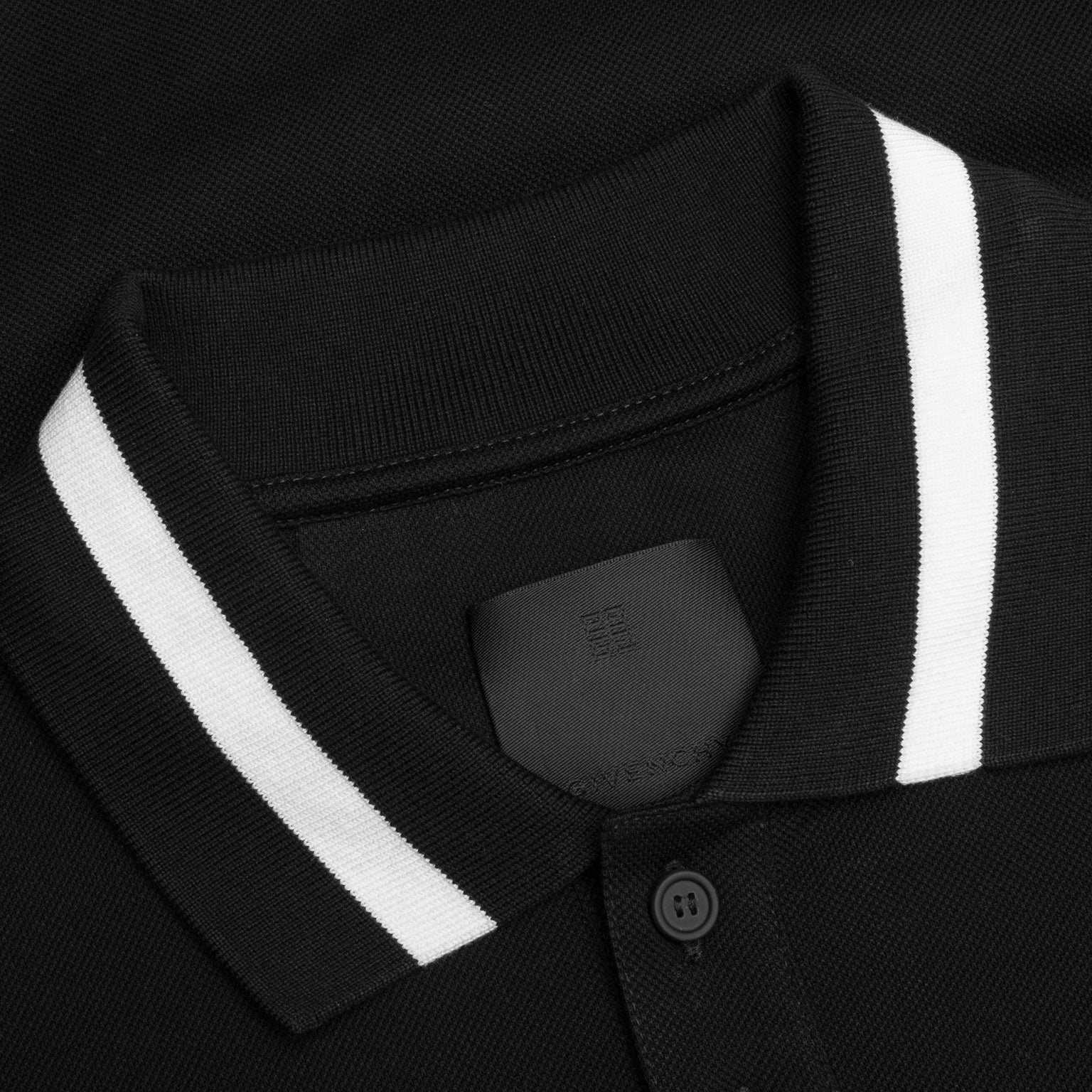 CREST POLO SHIRT WITH CASUAL POCKET - BLACK - 3
