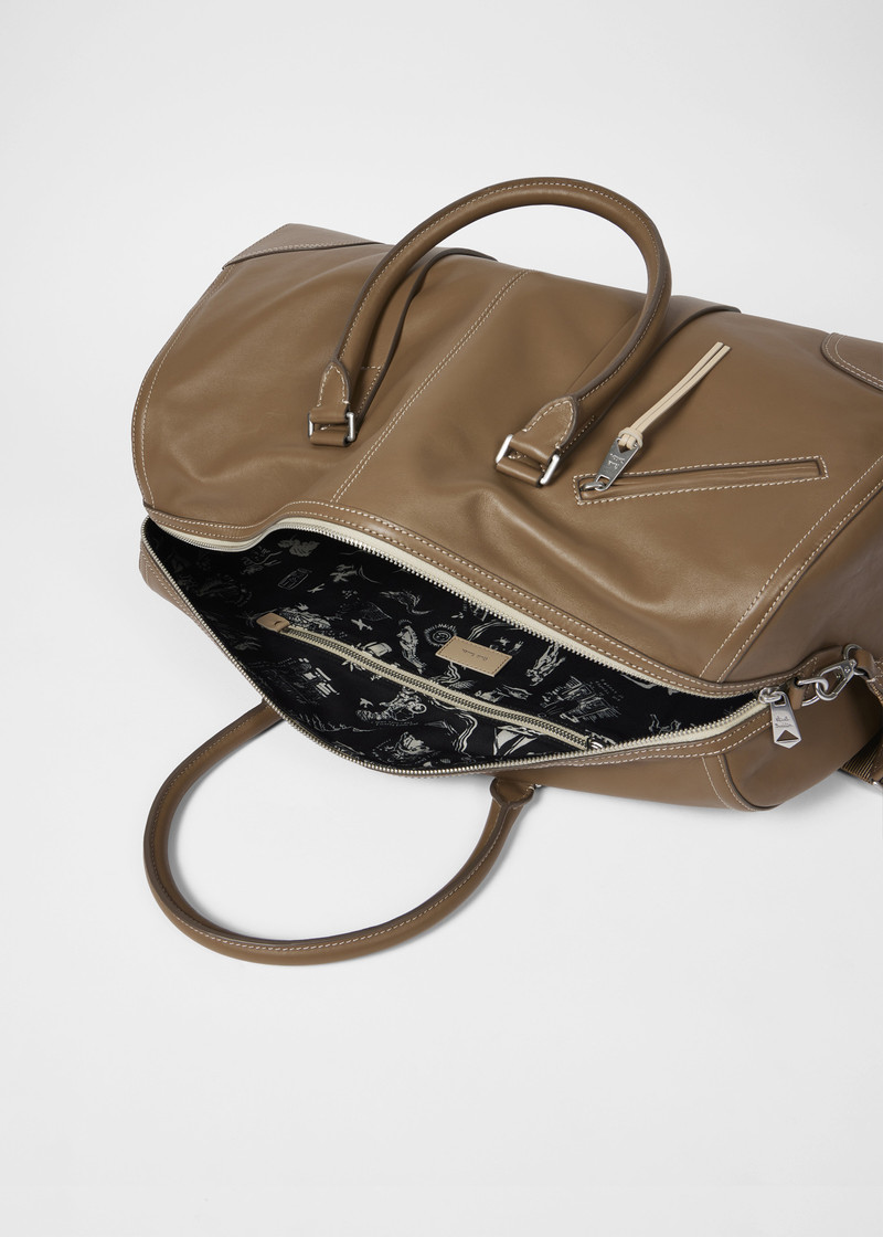 Brown Leather Duffle Bag 7