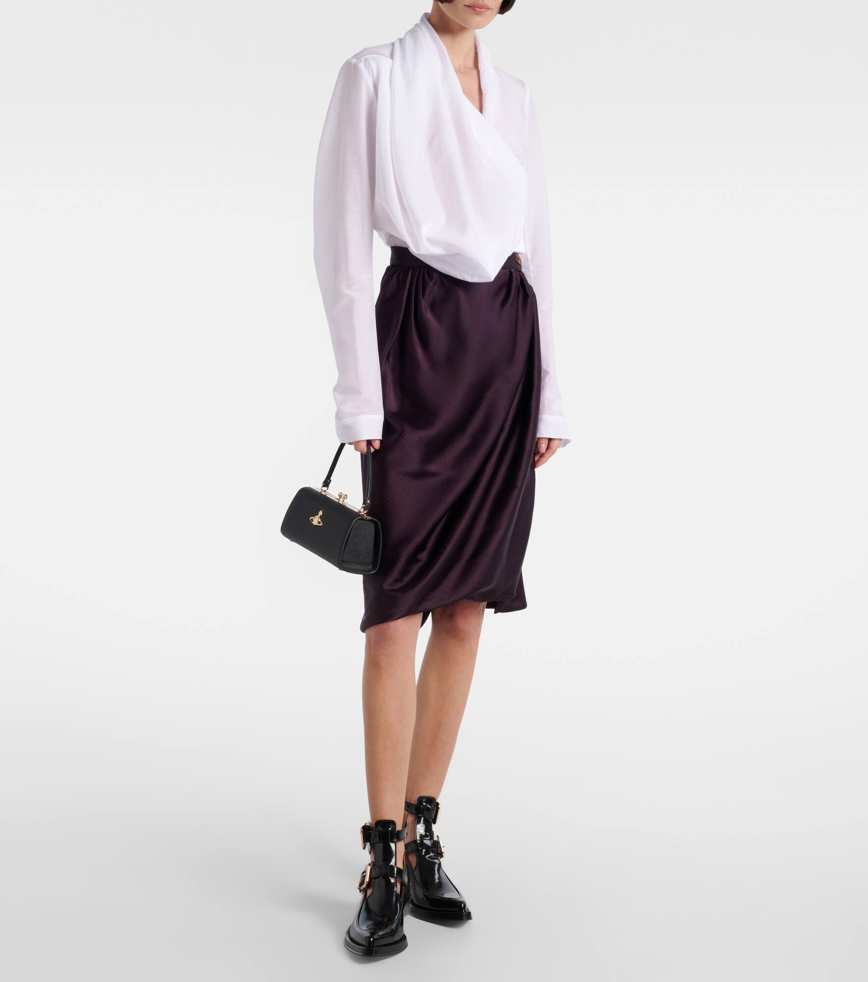 Galatea draped cotton and silk shirt - 2