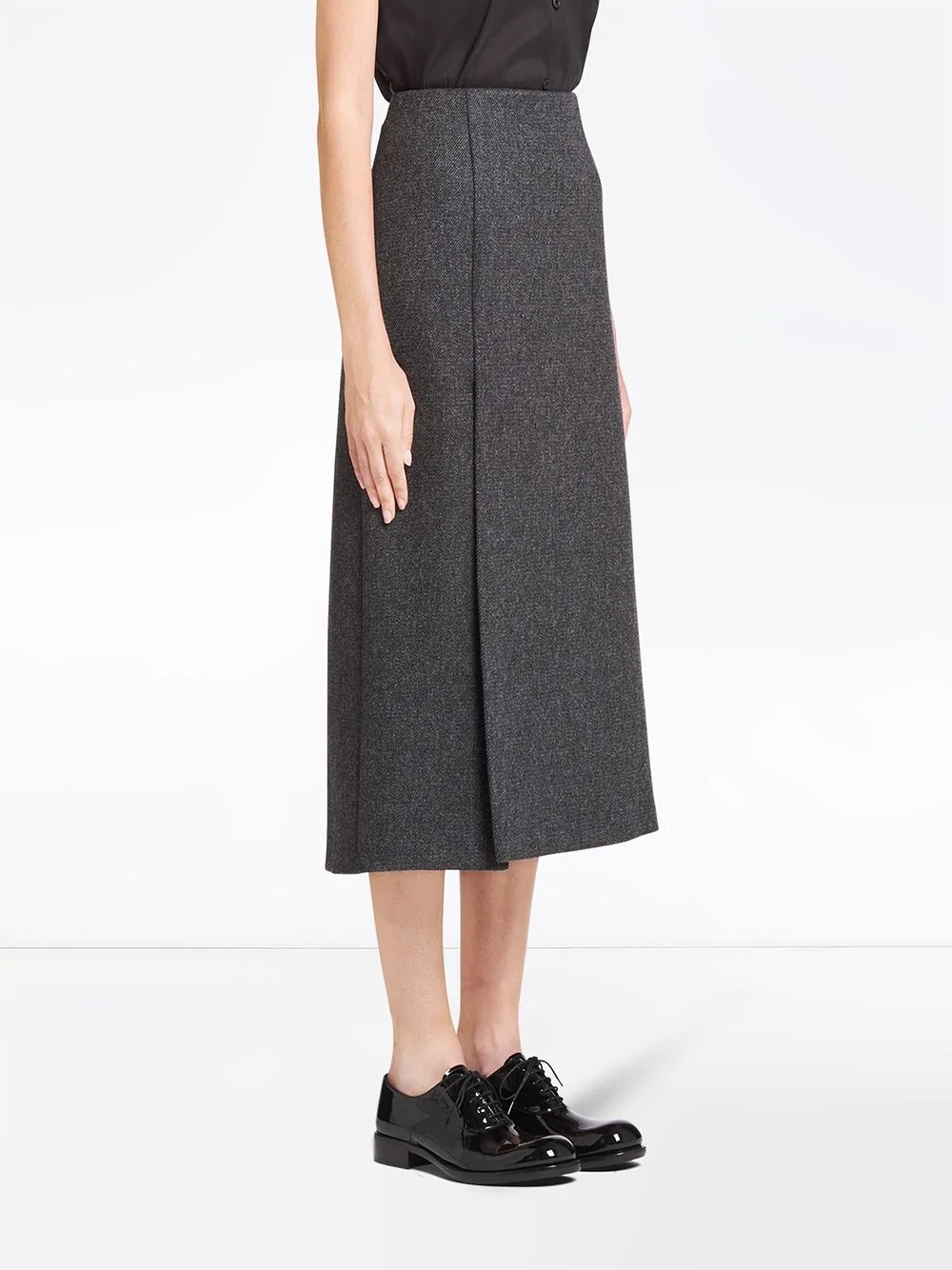 side-slit straight skirt - 3