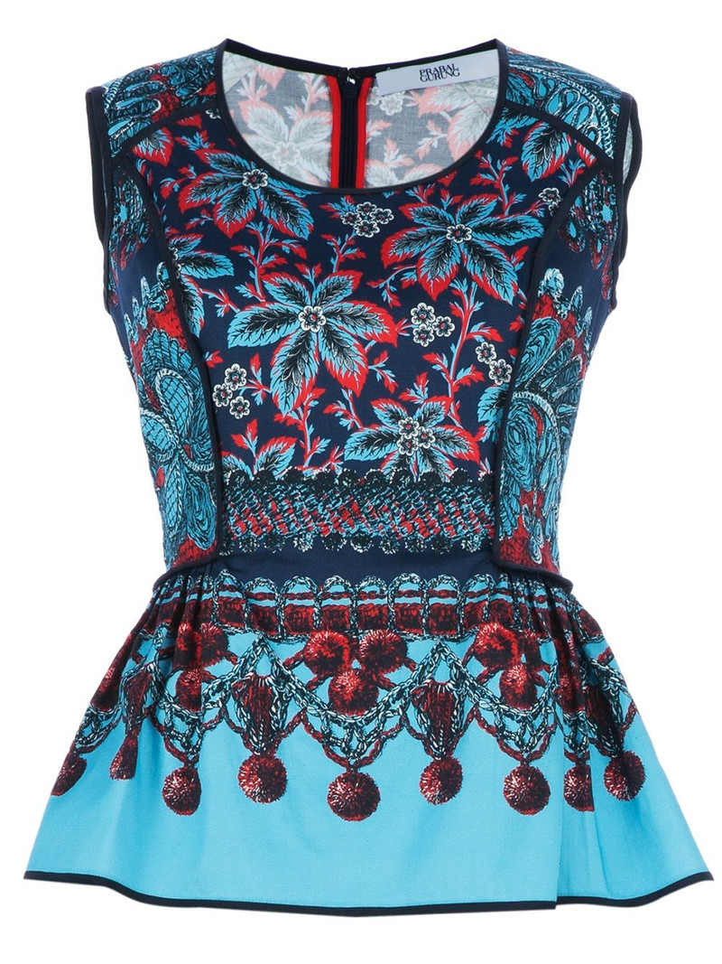 floral print peplum top 1