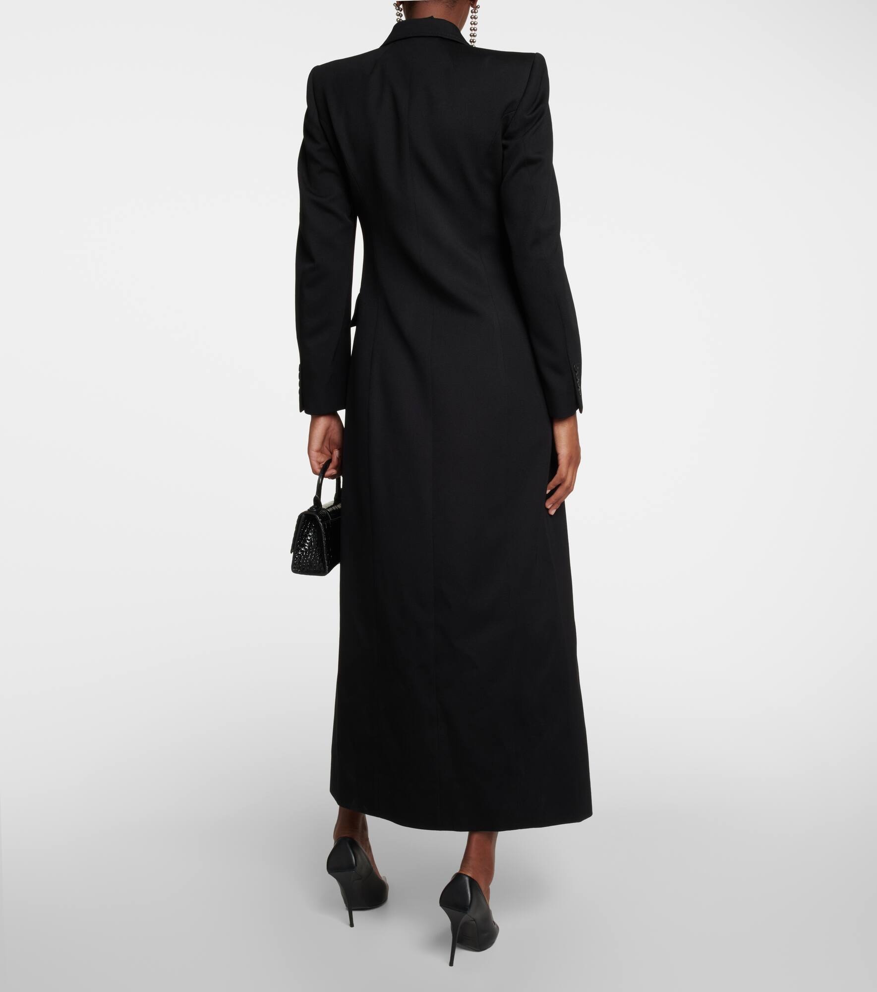 Structured double-breasted wool coat - 3