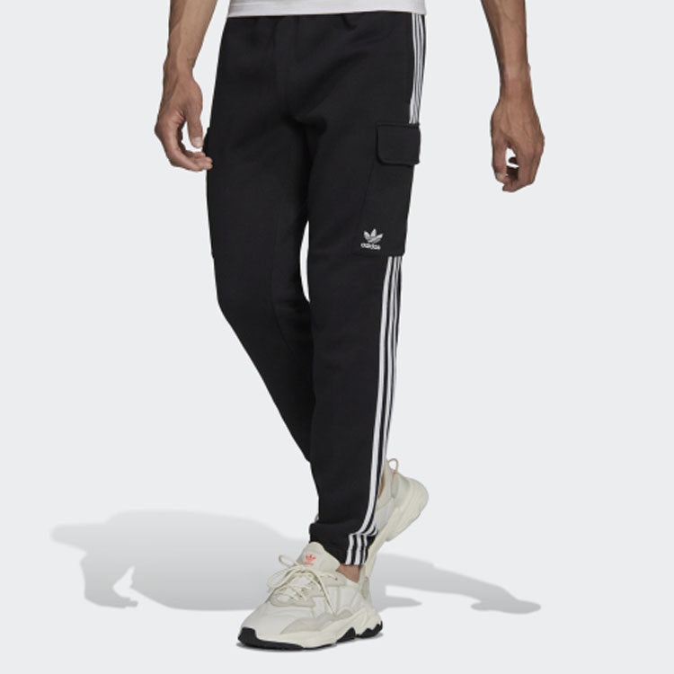 Men's adidas originals 3-stripes Sc Bundle Feet Sports Pants/Trousers/Joggers Black HG4829 - 2