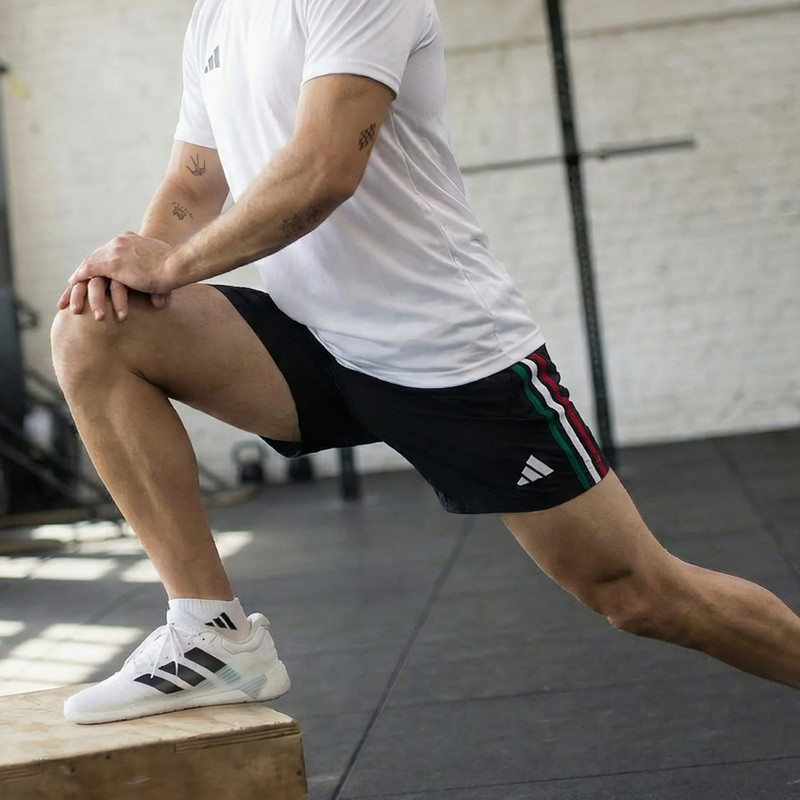 WORKOUT ESSENTIALS BASE 3-Stripes WOVEN SHORTS 6