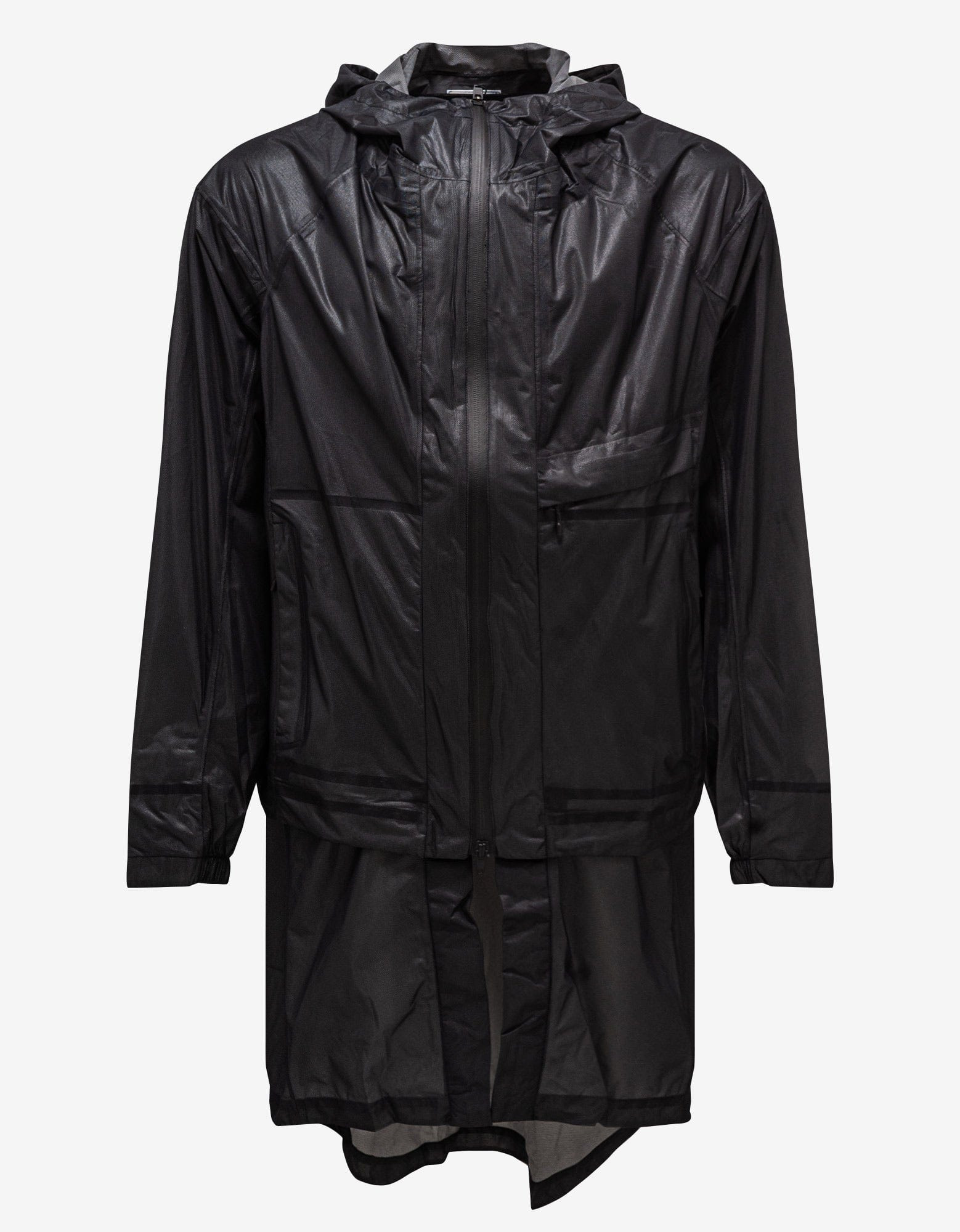Y-3 Black Classic Sheer Nylon Parka - 1