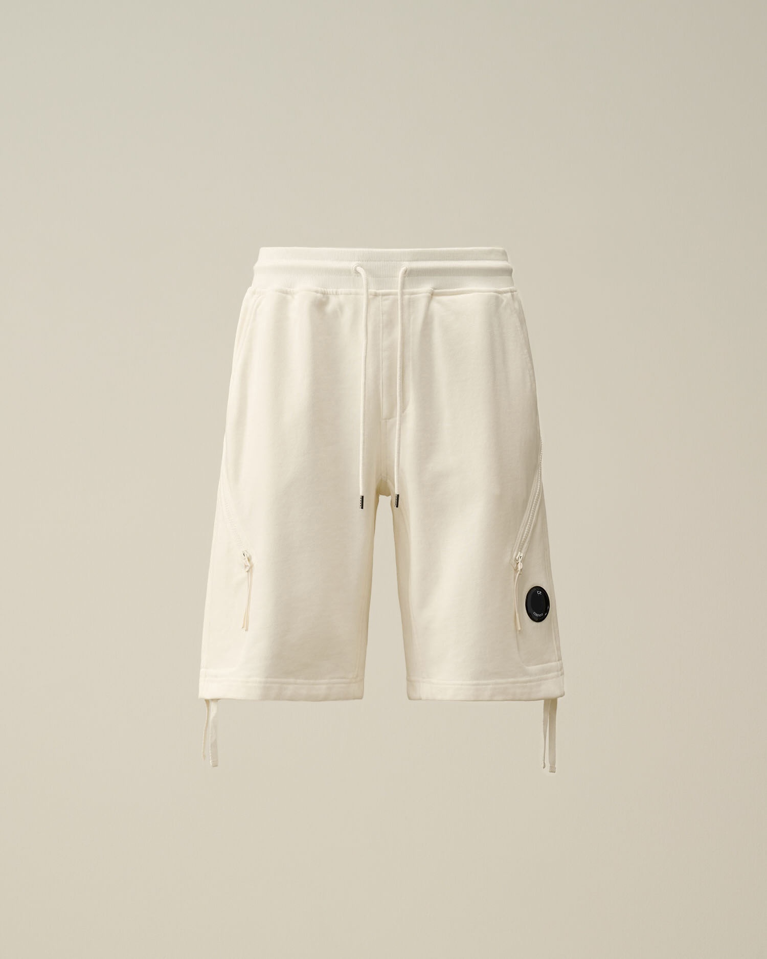 Diagonal Raised Fleece Zipped Pocket Shorts - 1