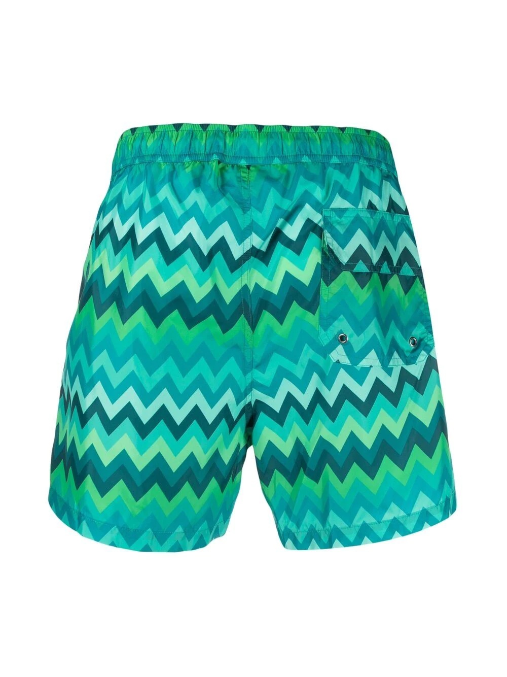 zigzag-print swim shorts - 2