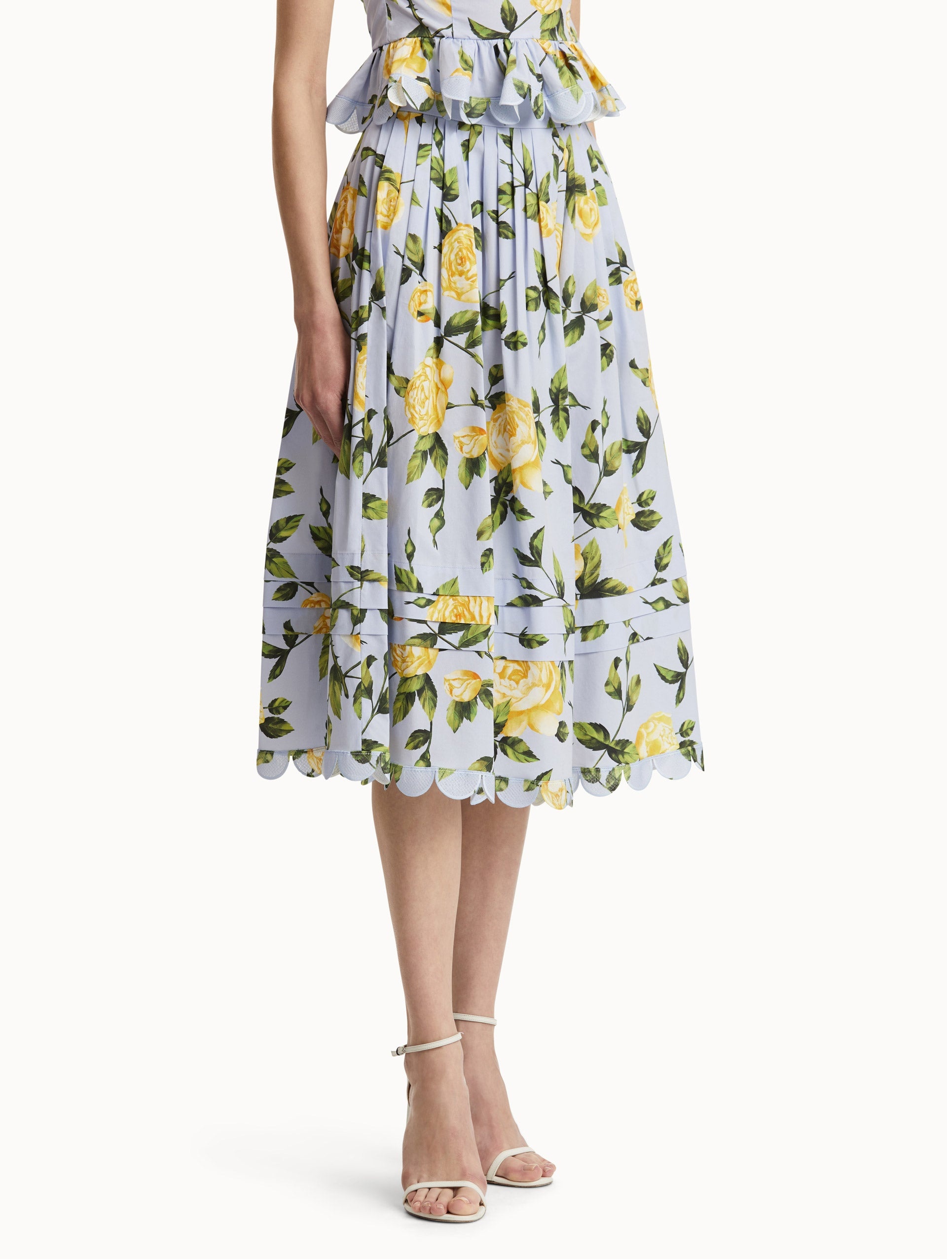 ENGLISH ROSE COTTON POPLIN SKIRT - 5