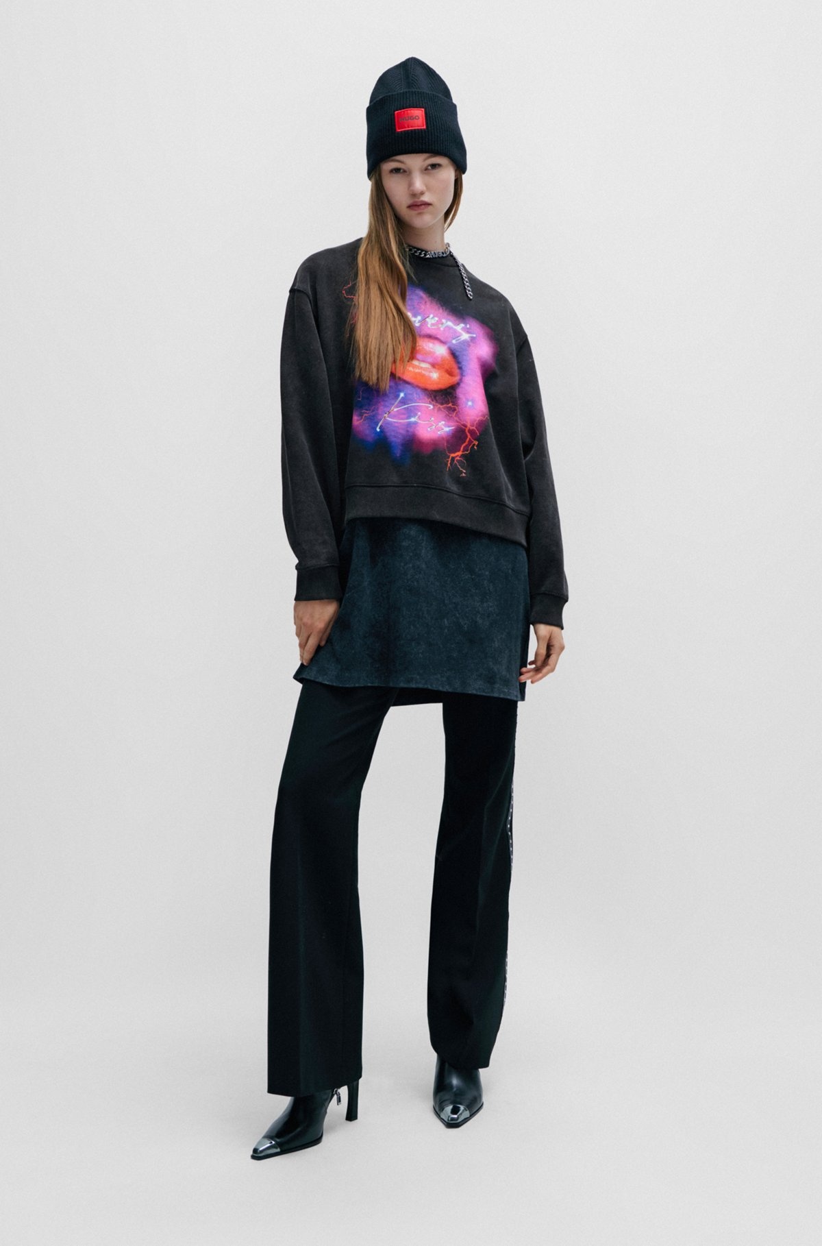 OVERSIZE-FIT SWEATSHIRT IN FRENCH TERRY WITH SEASONAL ARTWORK - 3