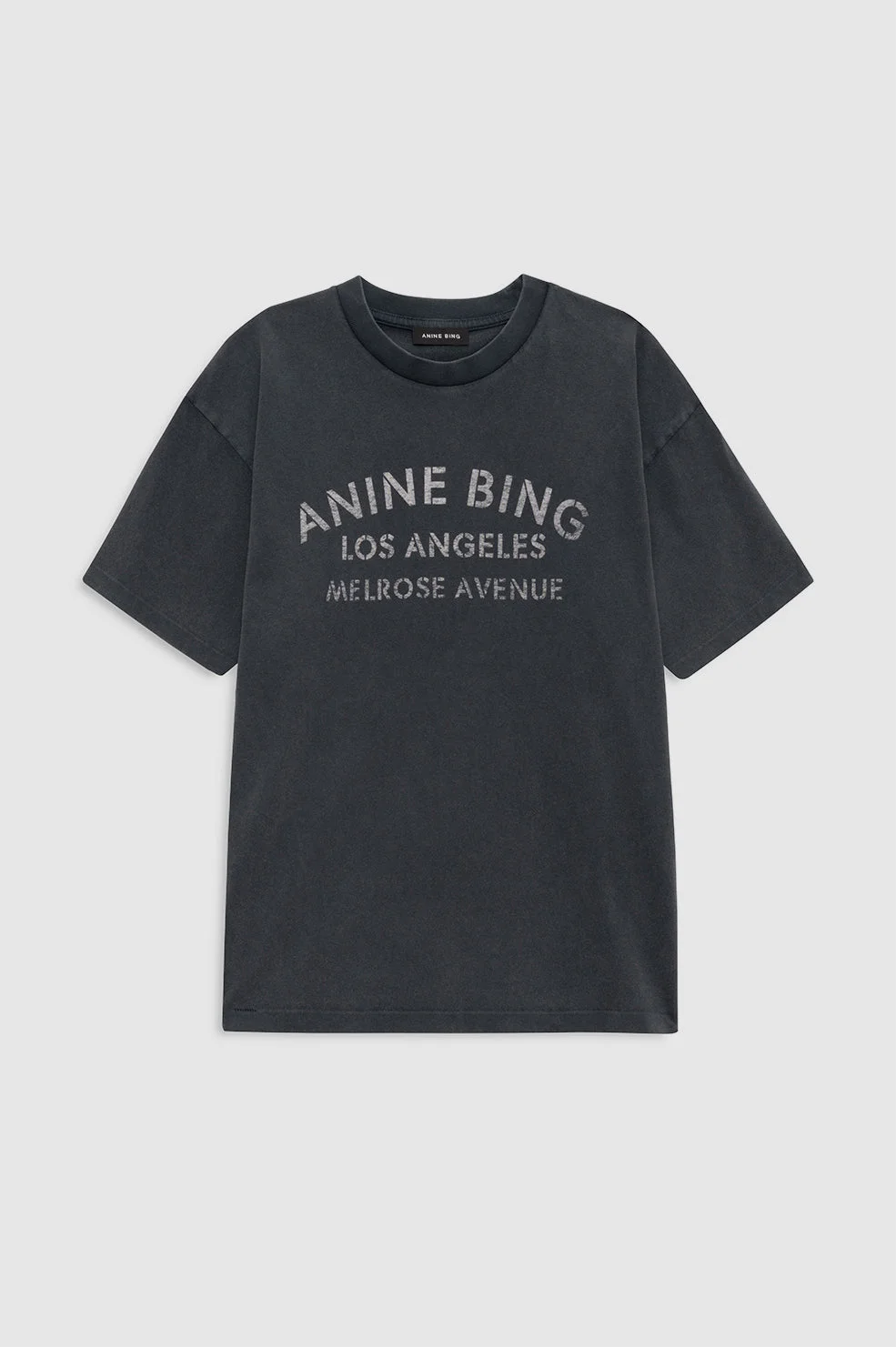 Cade Tee Melrose Stencil - Washed Black - 1