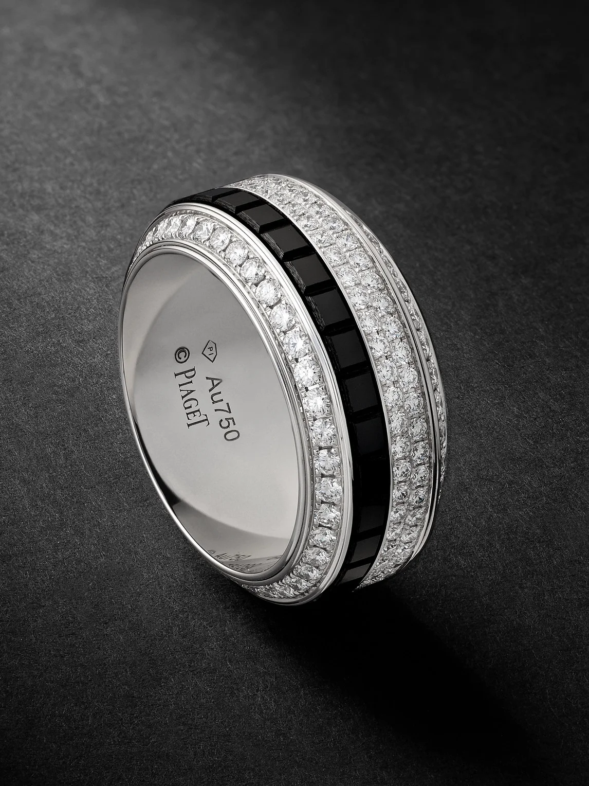 Possession 18-Karat White Gold, Diamond and Ceramic Ring - 1