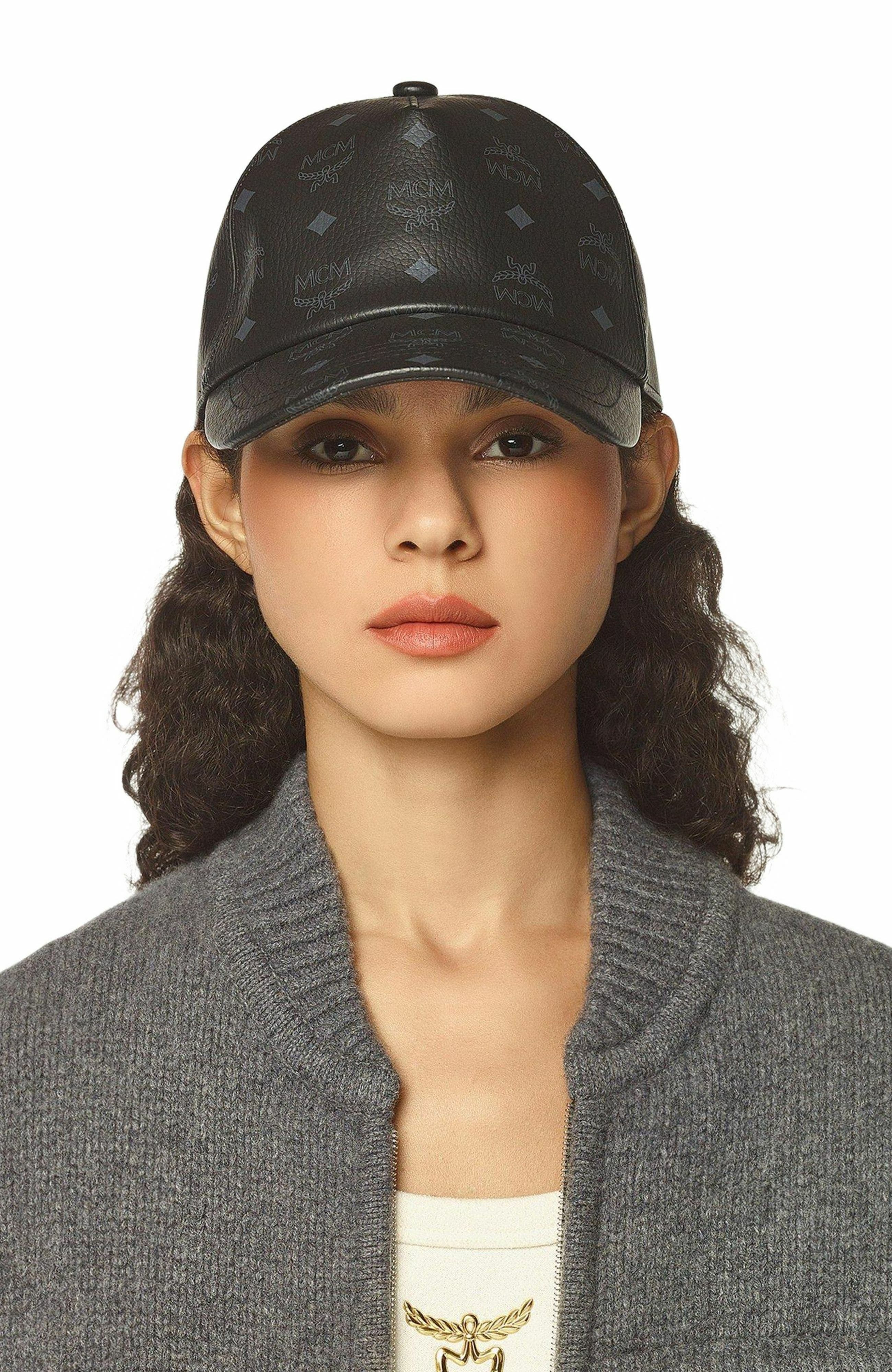 MCM Classic Cap in Visetos in Black at Nordstrom - 4