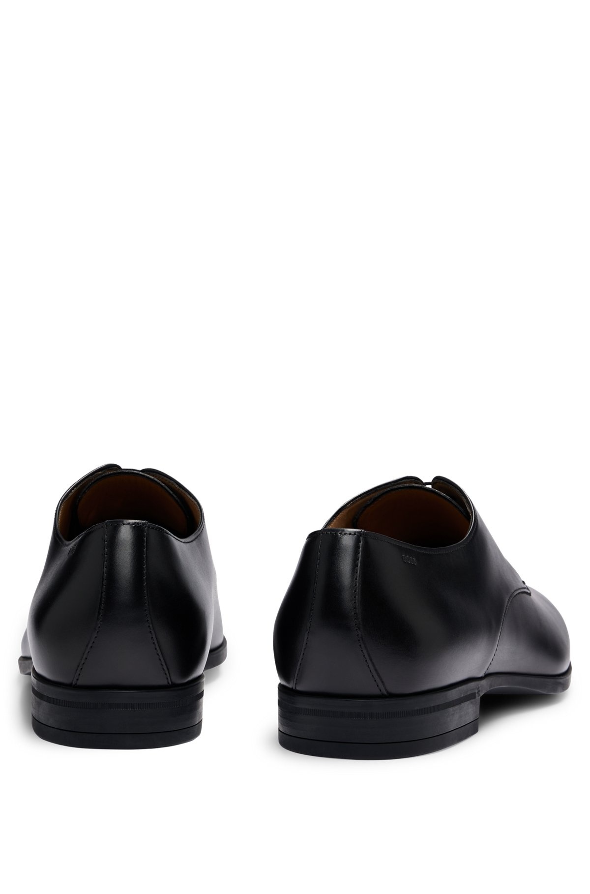 LEATHER DERBY SHOES WITH RUBBER SOLE - 5
