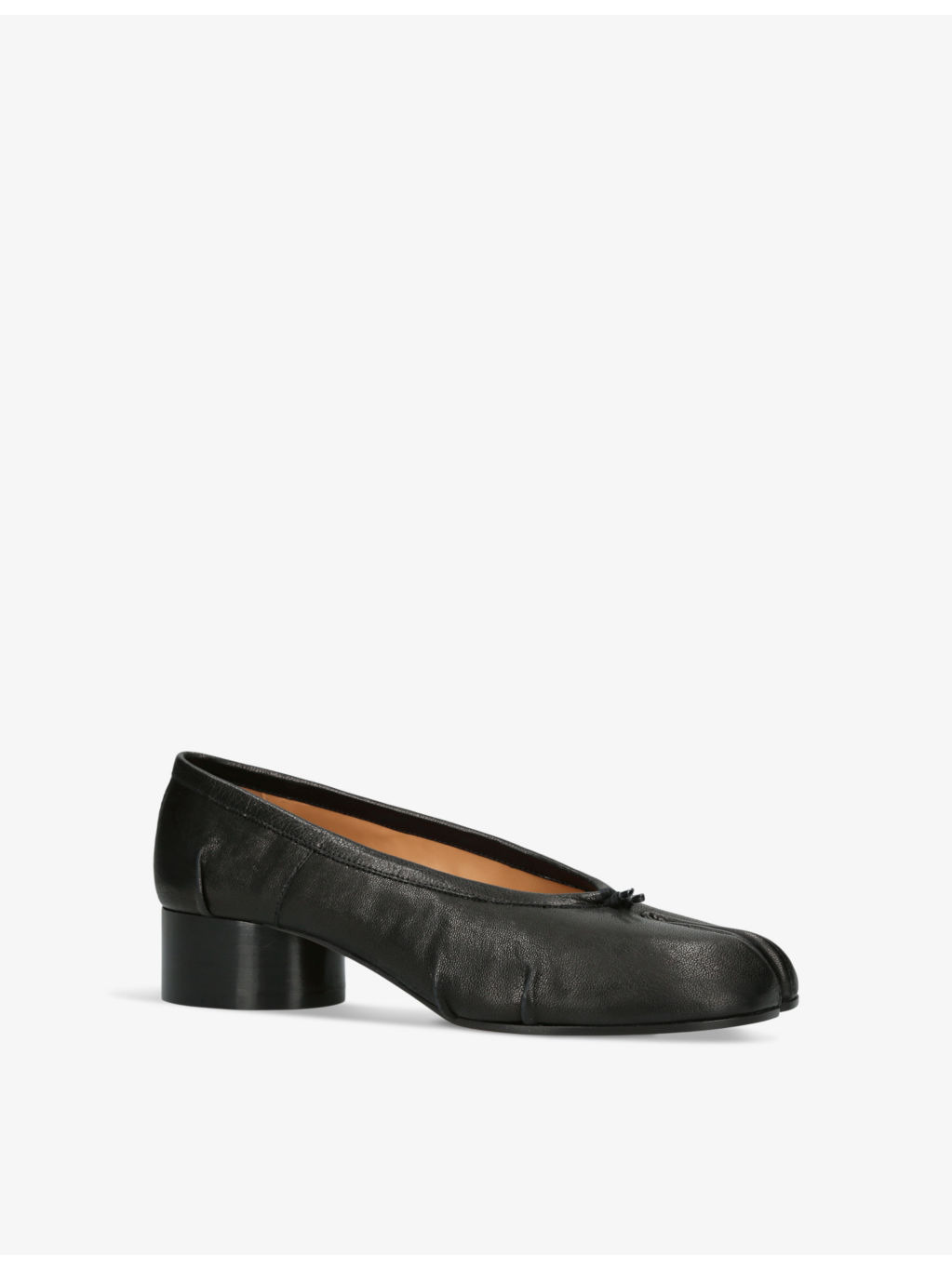 Tabi Ballerina split-toe leather heeled shoes - 3