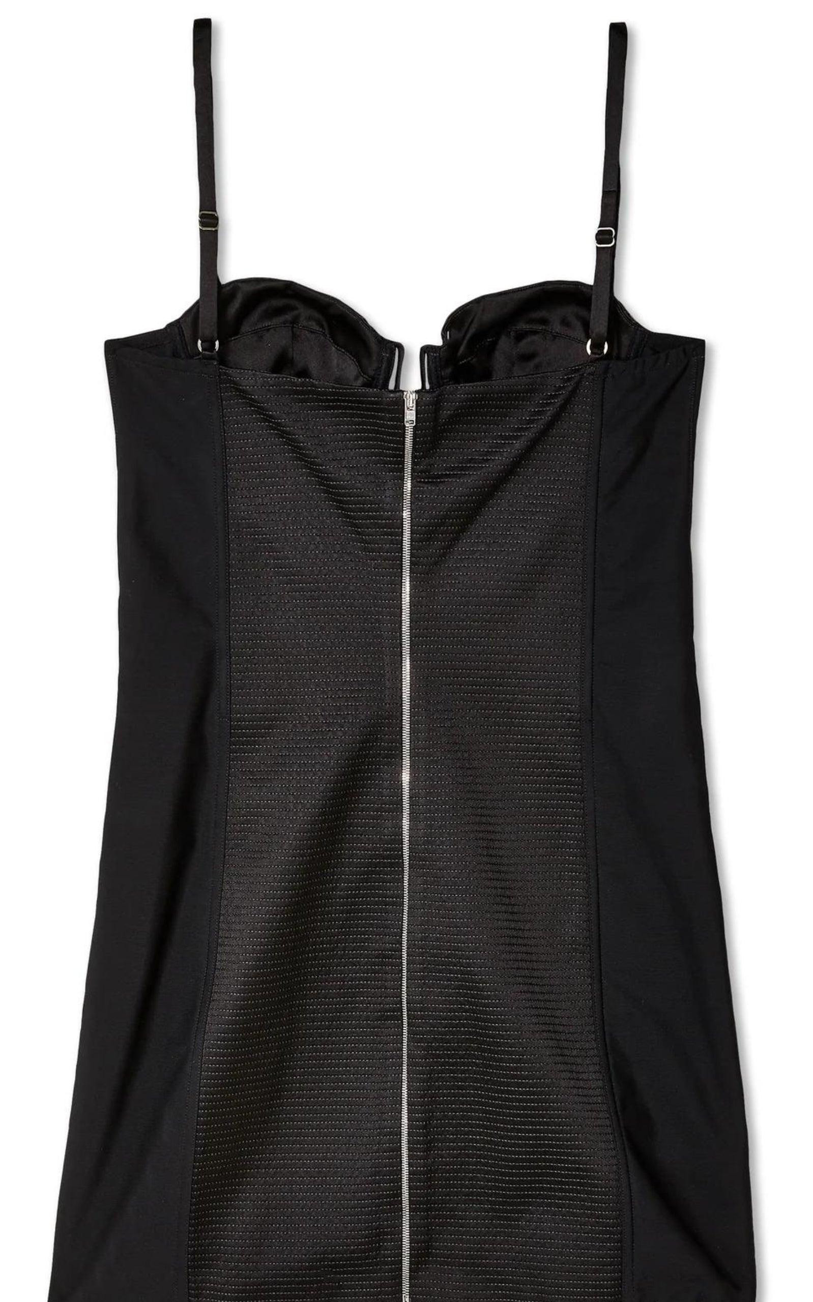 Silk Duchesse Mid-length Dress In Black - 5