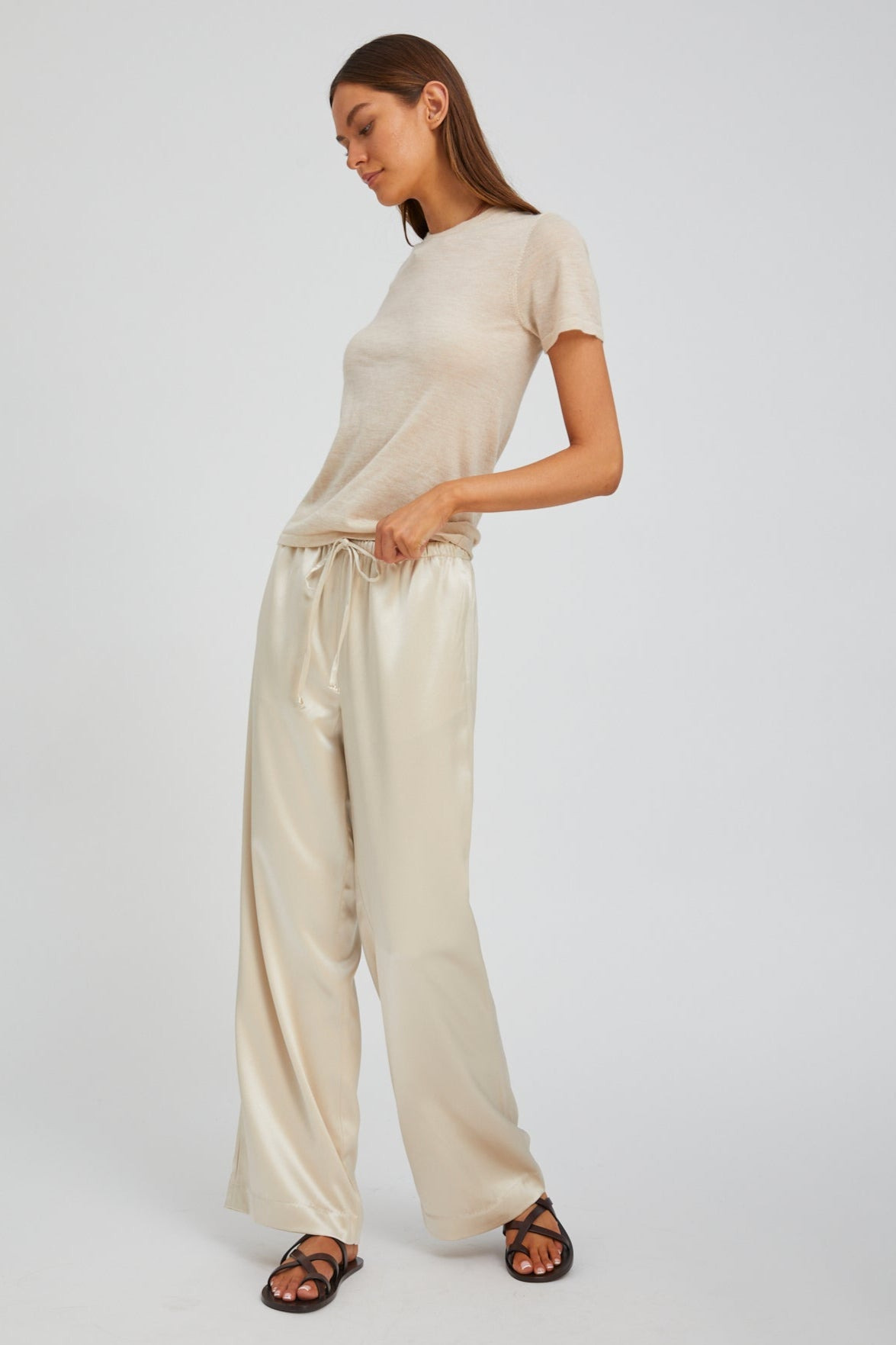 CHAMPAGNE SILK KAUAI PANTS - 3