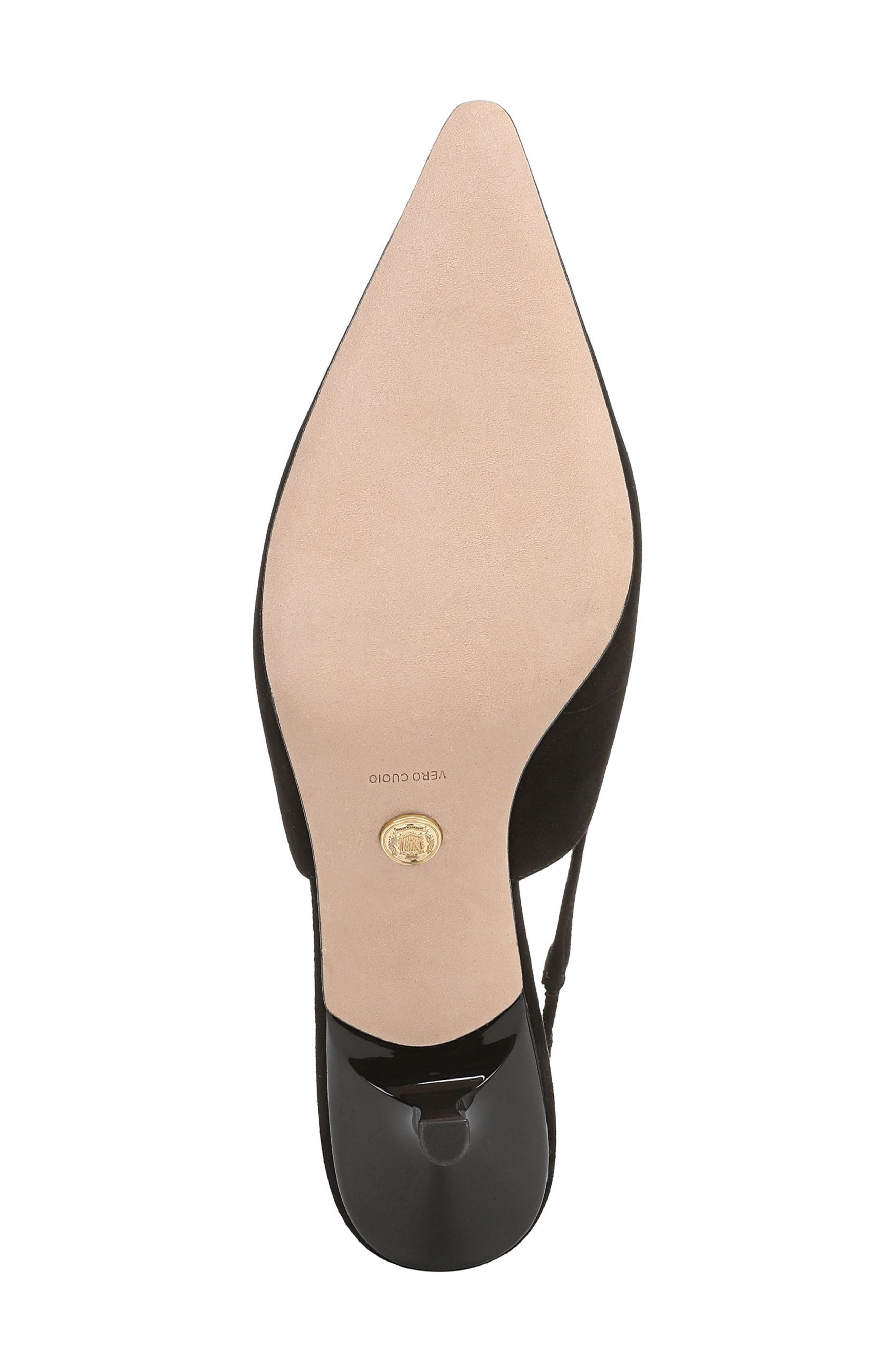 Veronica Beard Cashel Slingback Pointed Toe Pump in Black Suede at Nordstrom - 6