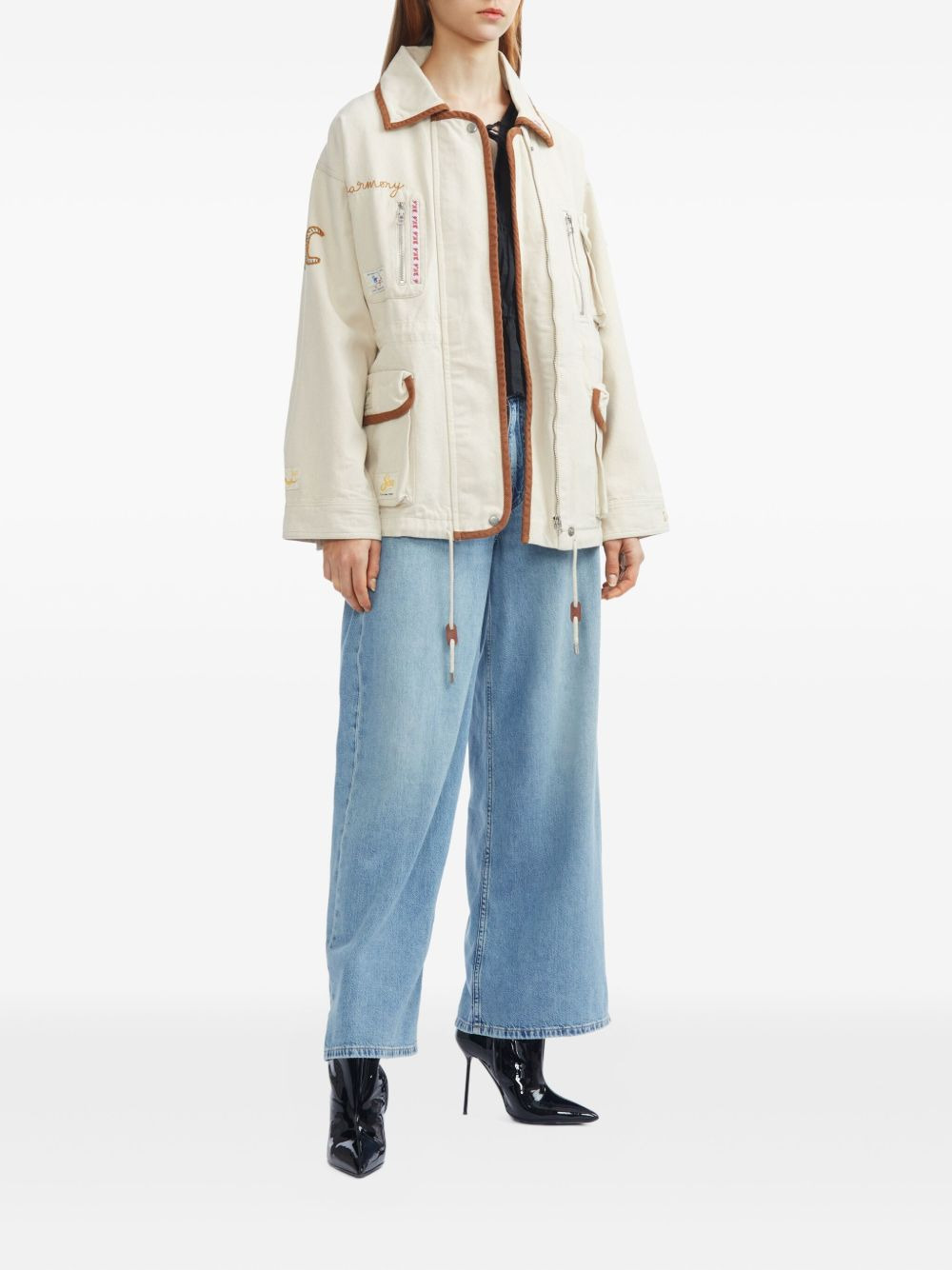 five-pocket wide-leg jeans - 2