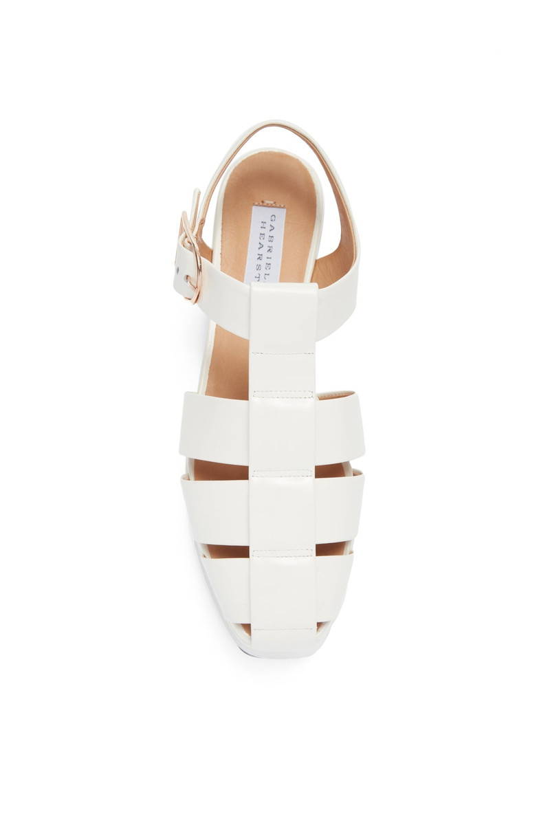 Mila Plateau Sandal in Cream Leather 4