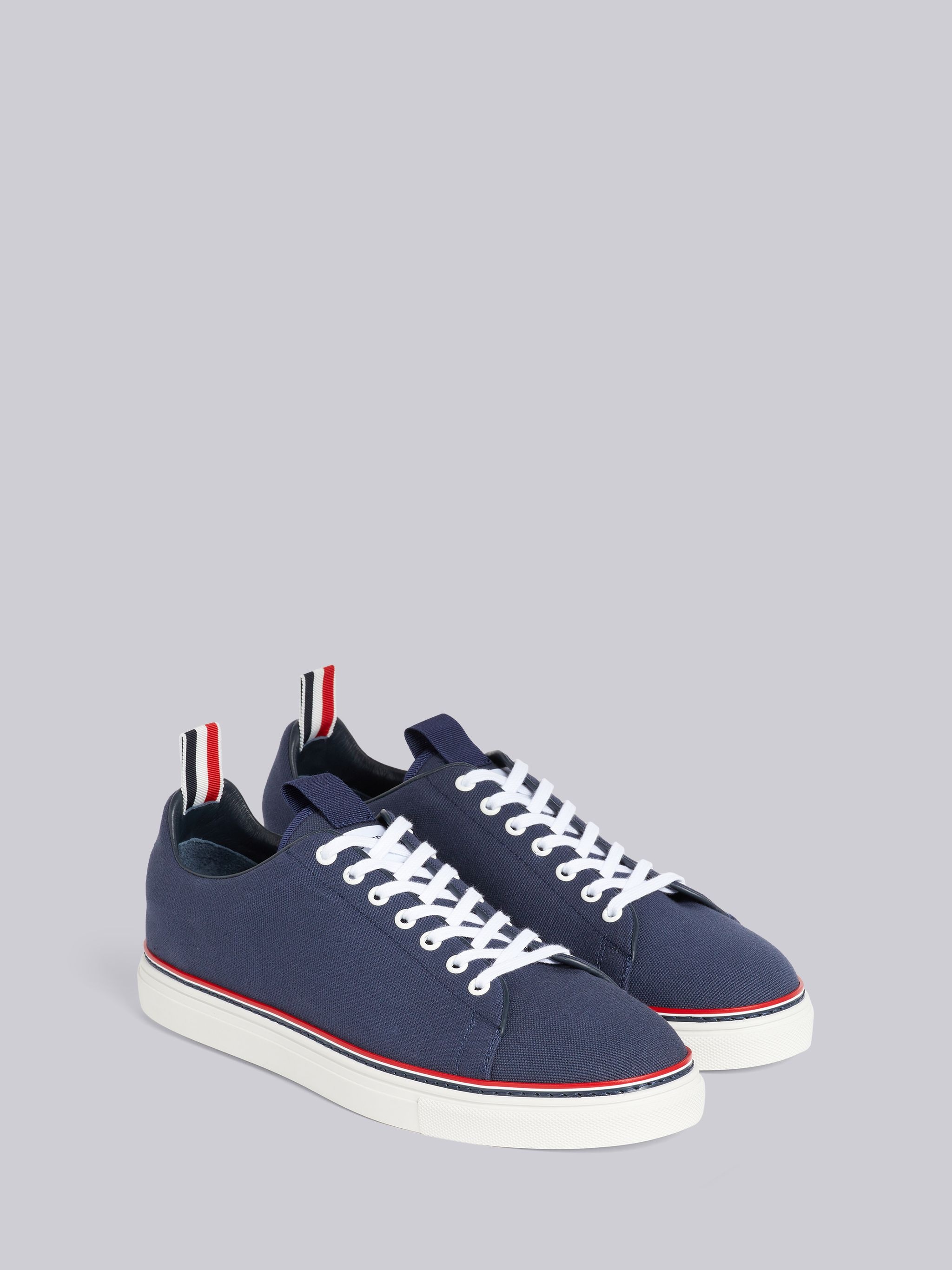 Navy Cotton Canvas Tennis Shoe - 3