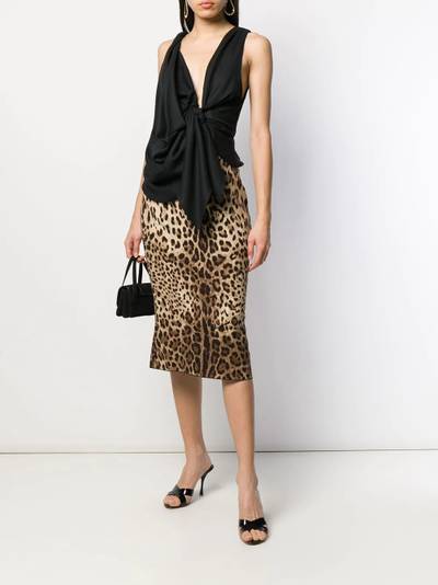 Dolce & Gabbana leopard-print skirt outlook