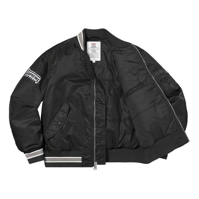 Supreme Second To None MA-1 Jacket 'Black White' SUP-SS22-265 - 3
