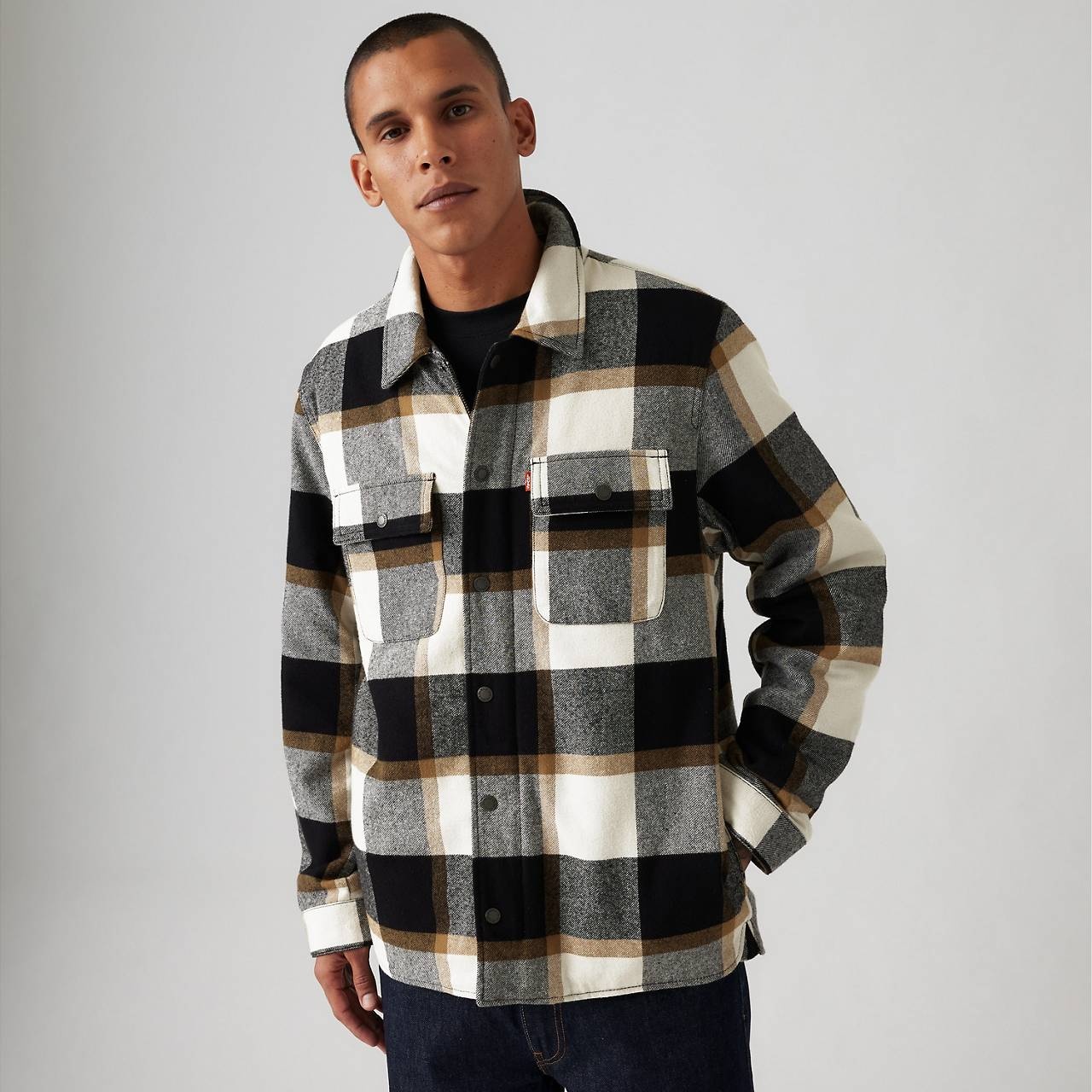 COTTON PLAID SHACKET - 3